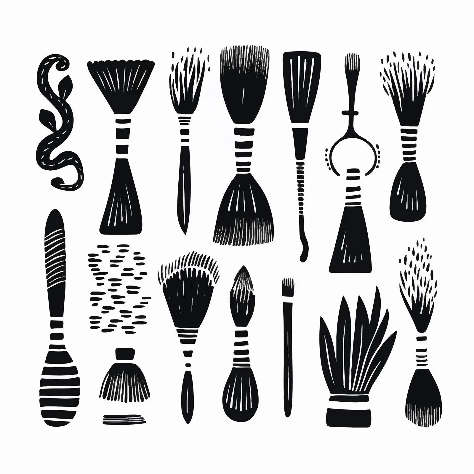 Black Brush Elements Kit for Flyers — free download from Dotvec