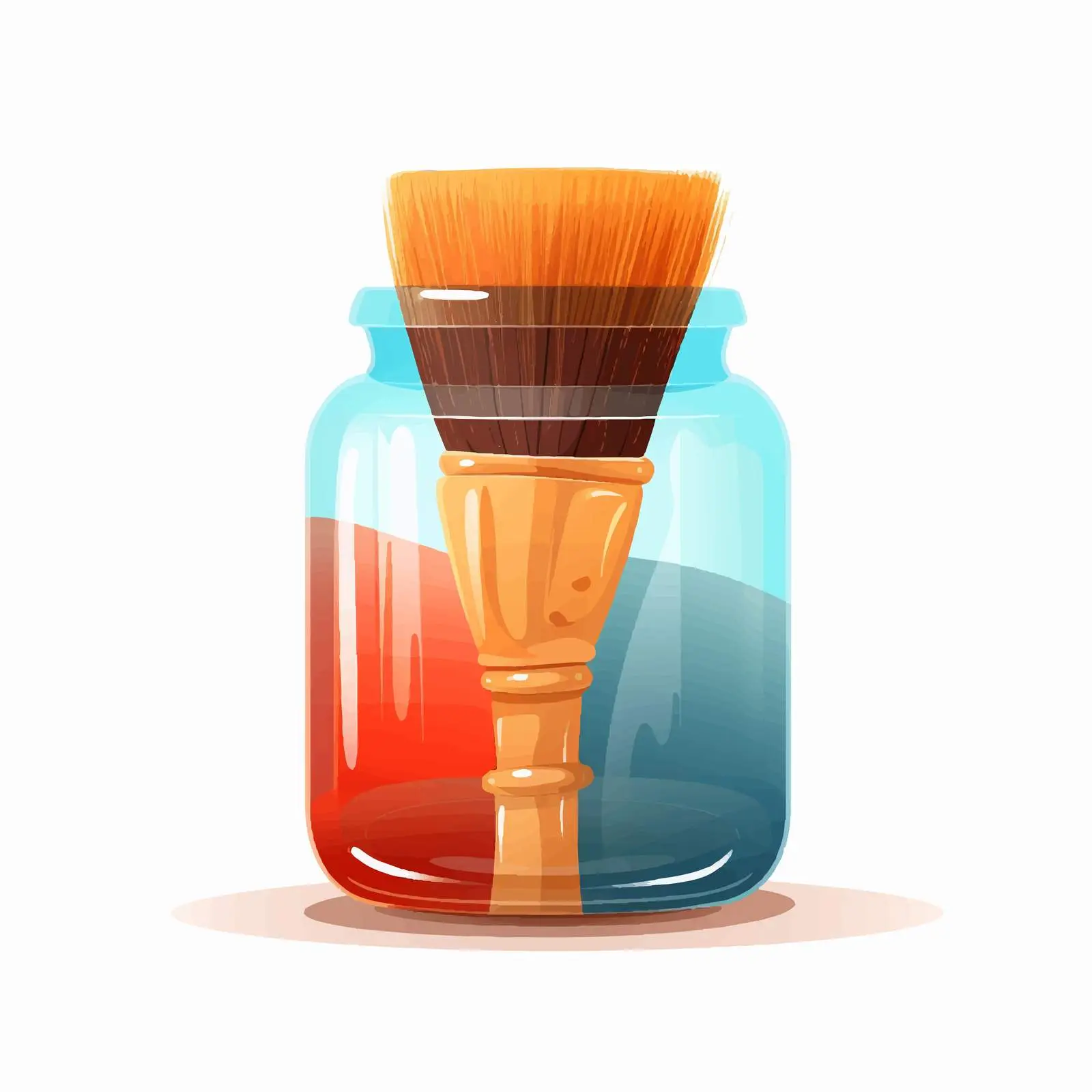 Brush Cleaner in Plastic Bottle – free art workshop image from Dotvec