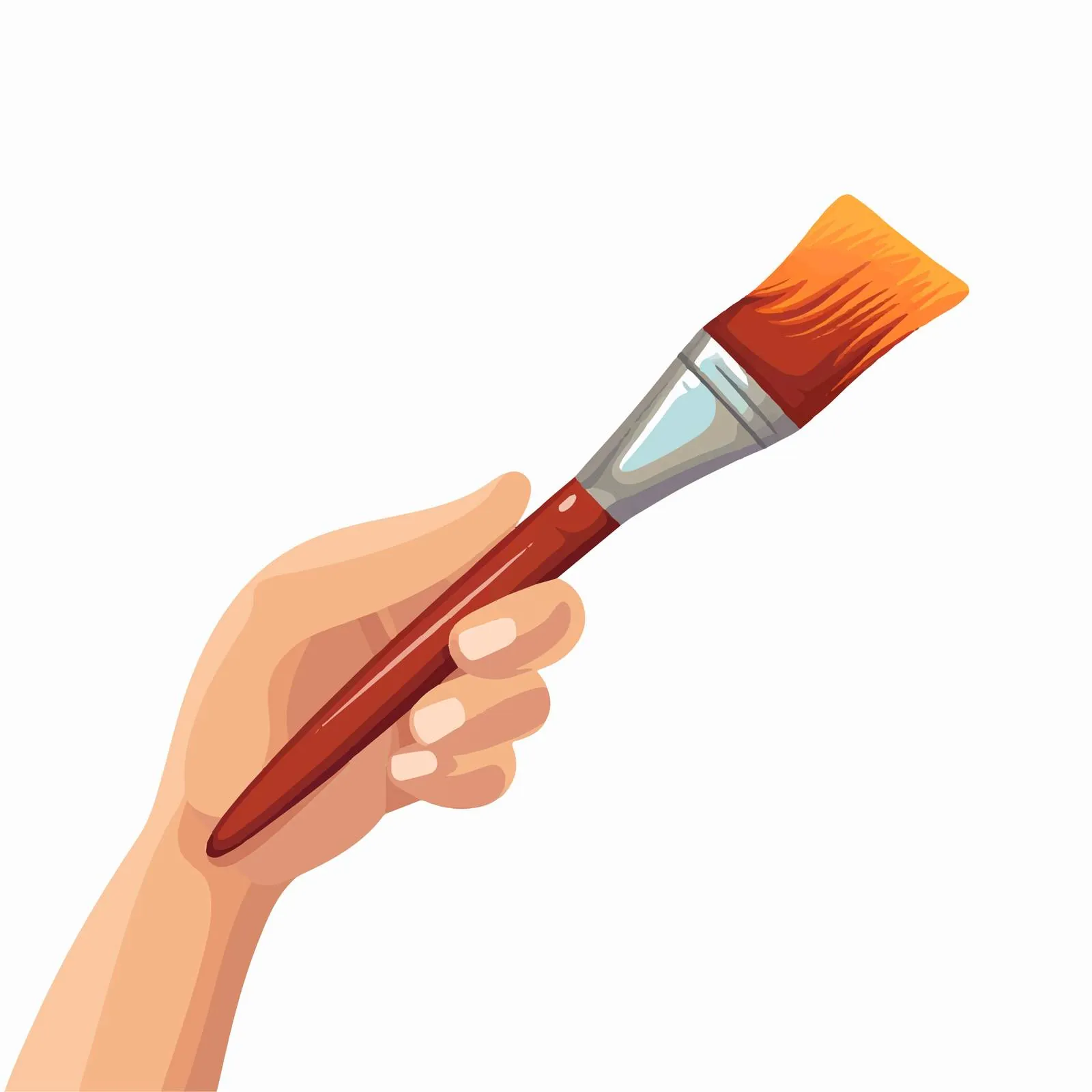 Painter's Hand Holding Paintbrush for Drawing — free download from Dotvec