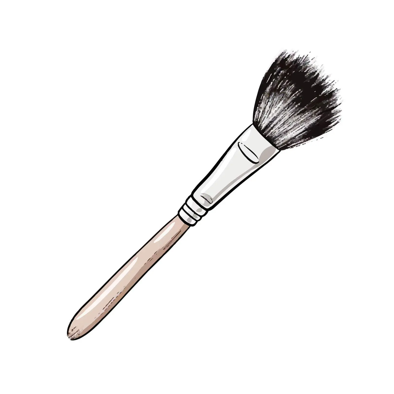 Brush Sketch Vector Illustration on White Background — free download from Dotvec
