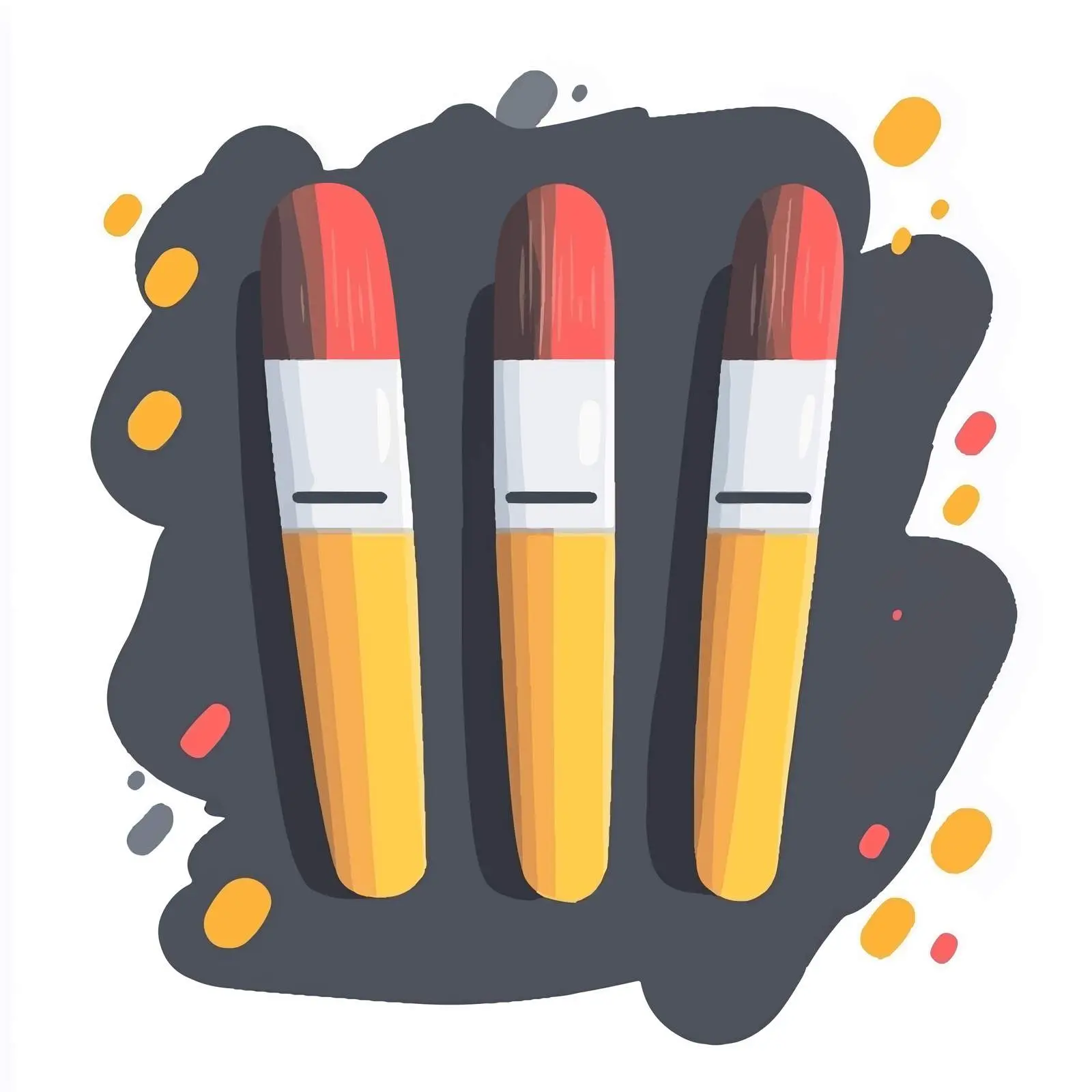Flat School Brush Vector Icon — free download from Dotvec