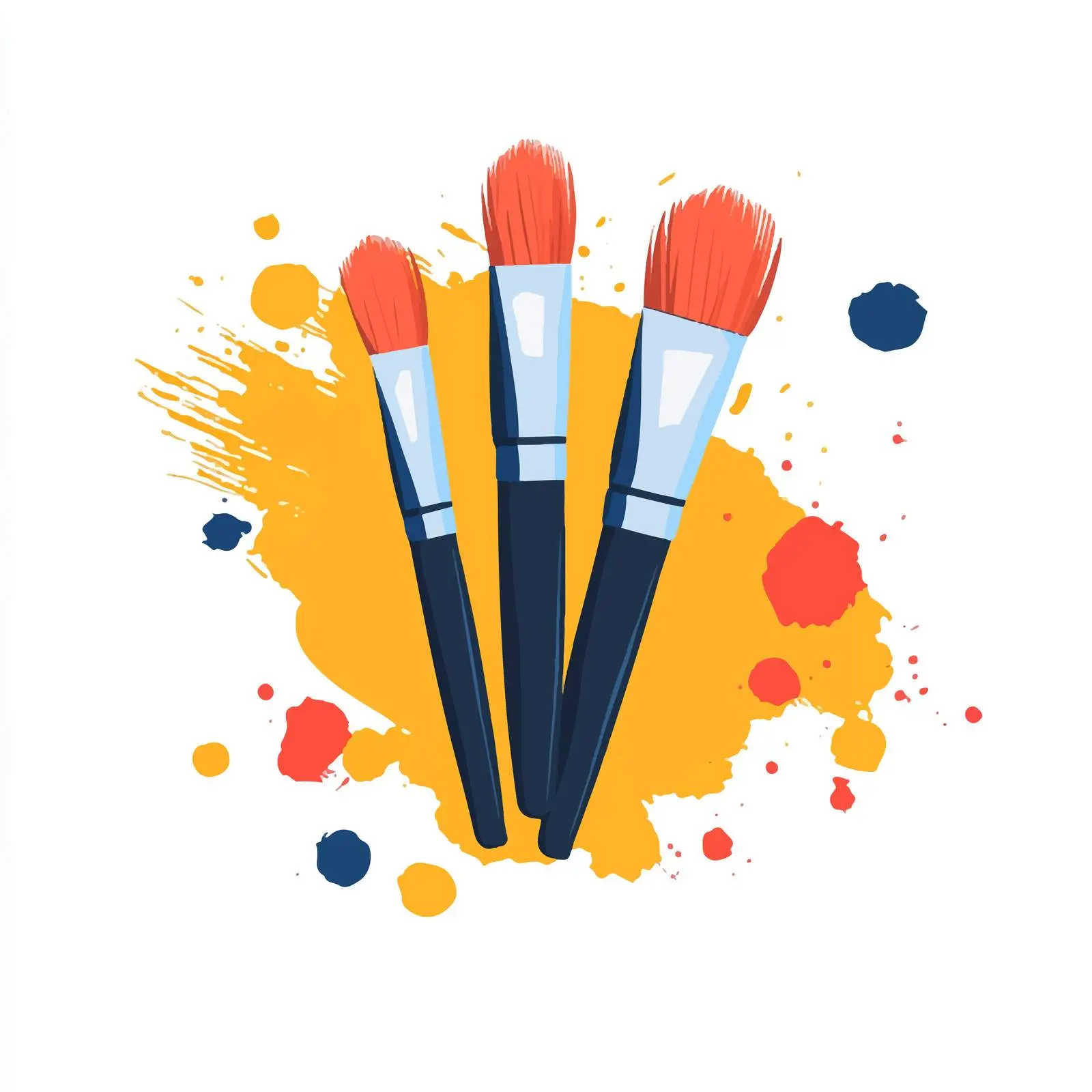 Flat School Brush Vector Illustration — free download from Dotvec