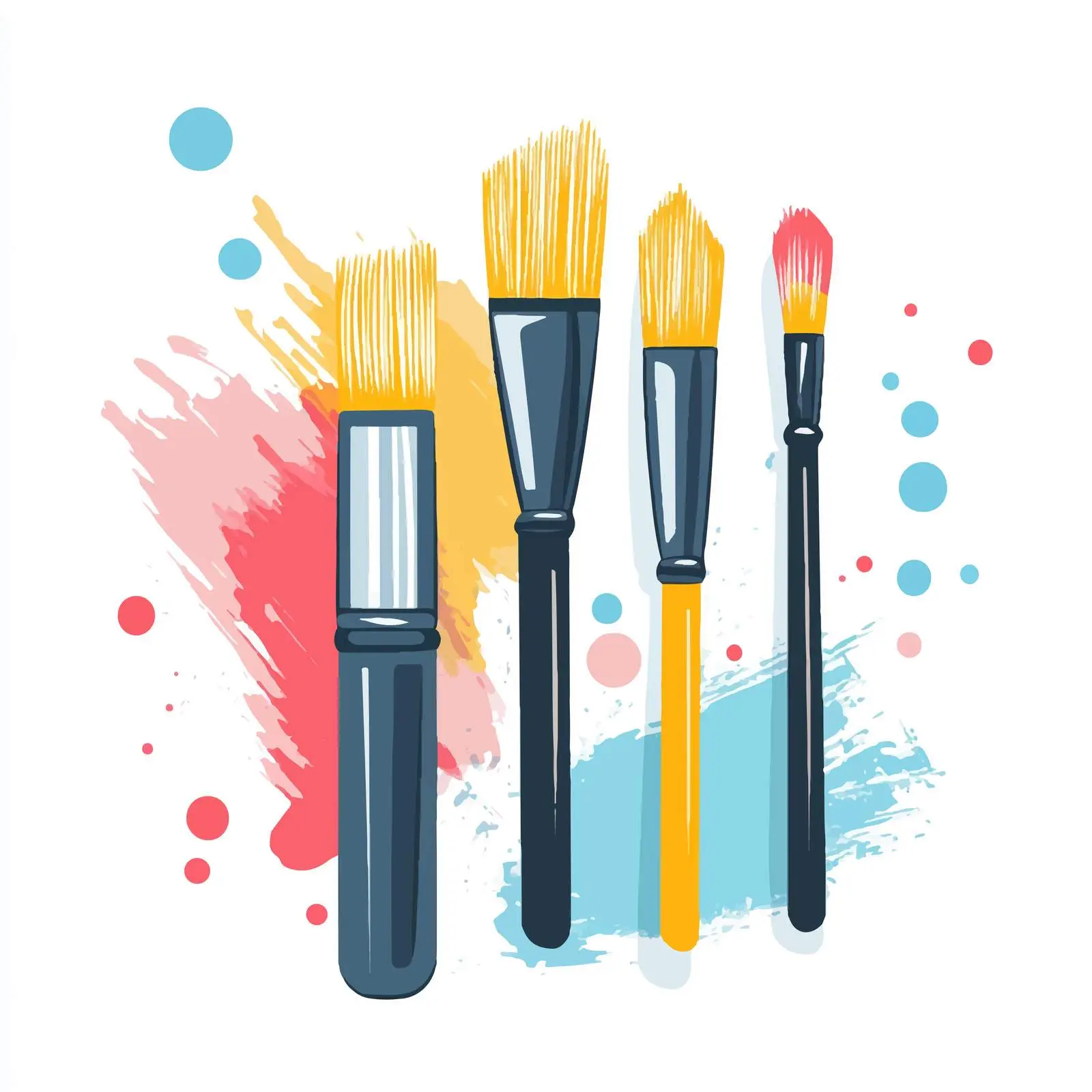 Flat School Brush Vector Icon — free download from Dotvec
