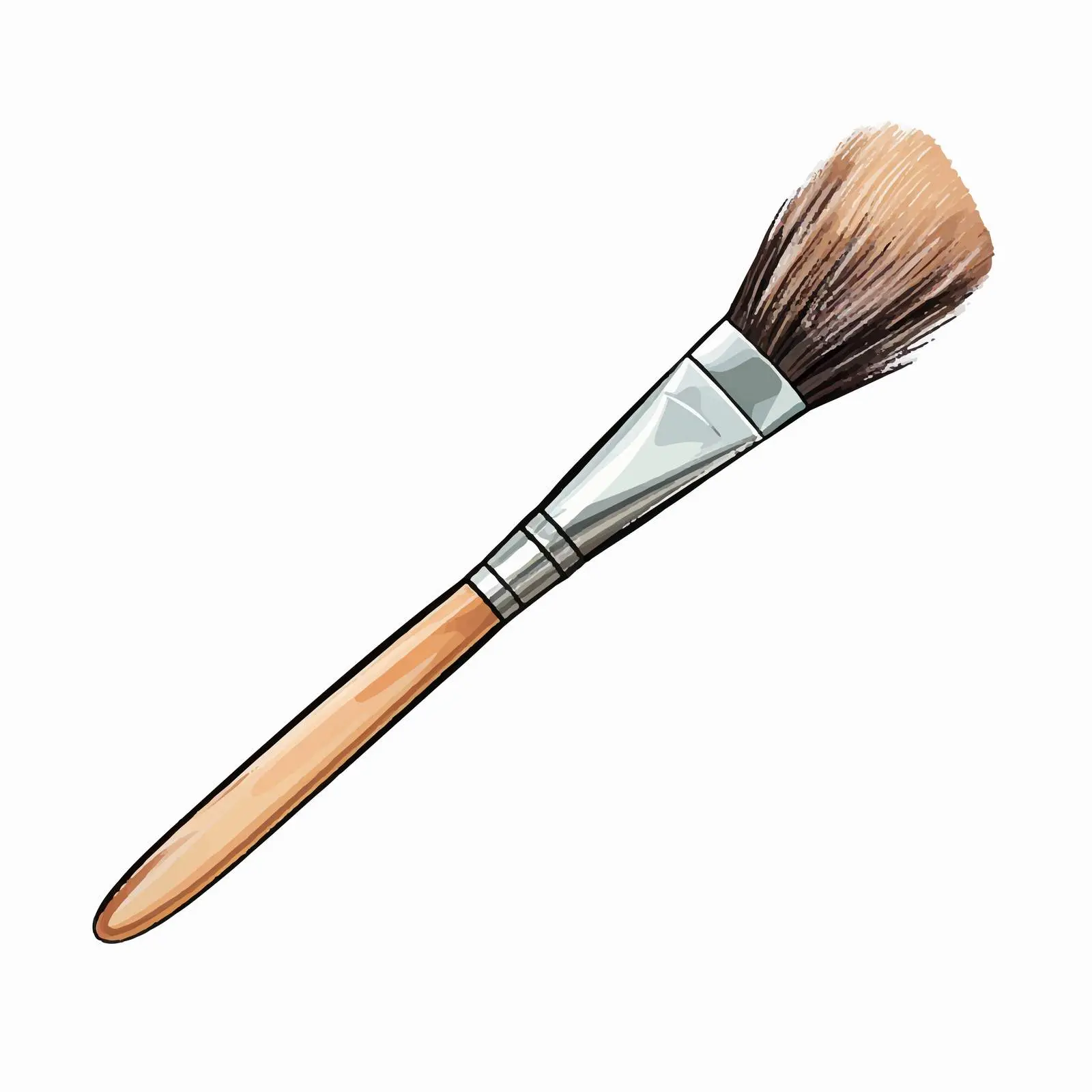 Top View Brush Vector Illustration on White Background — free download from Dotvec