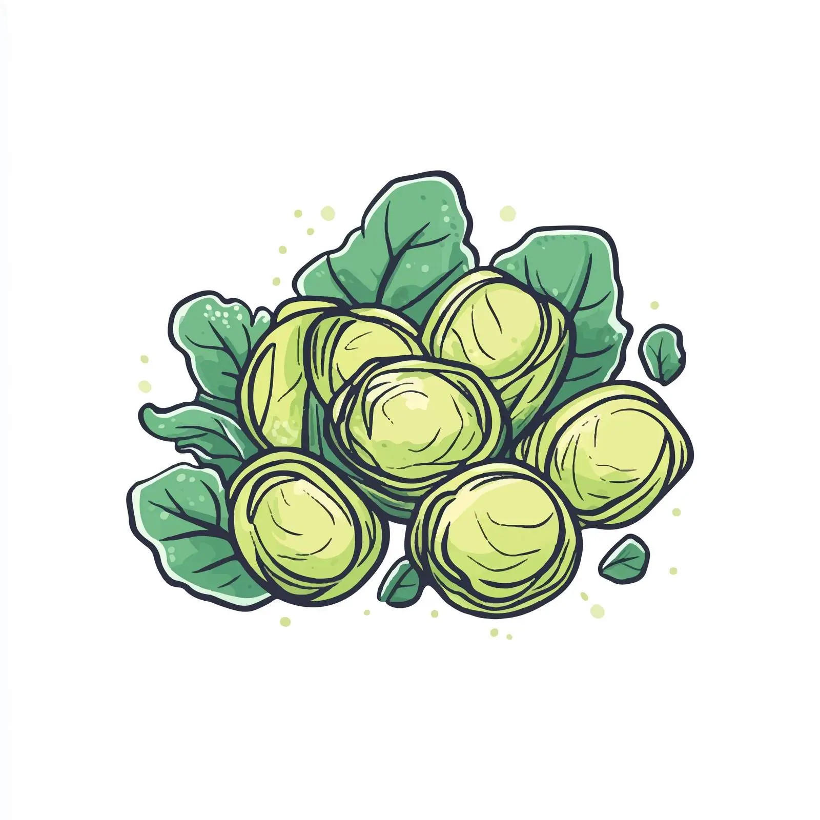 Brussels Vegetable Vector Illustration — free download from Dotvec