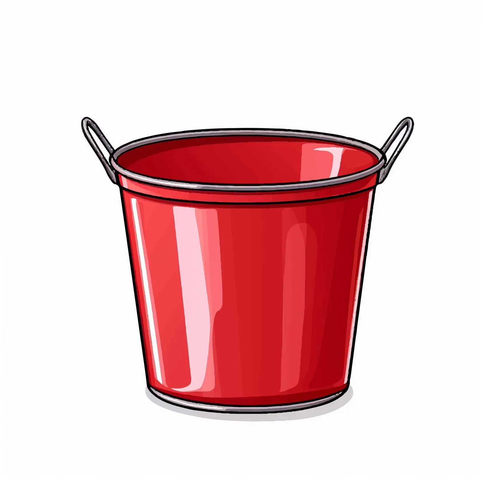 Isolated Bucket Line Vector Illustration on White Background — free download from Dotvec