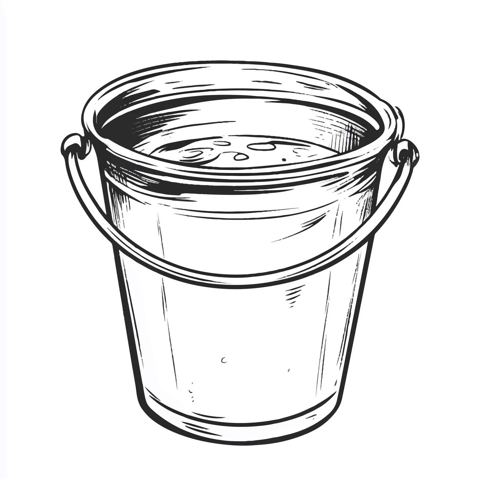 Black and White Water Bucket Vector — free download from Dotvec