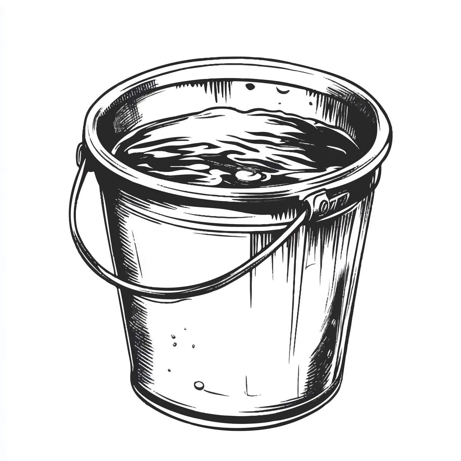 Black and White Water Cartoon Vector — free download from Dotvec