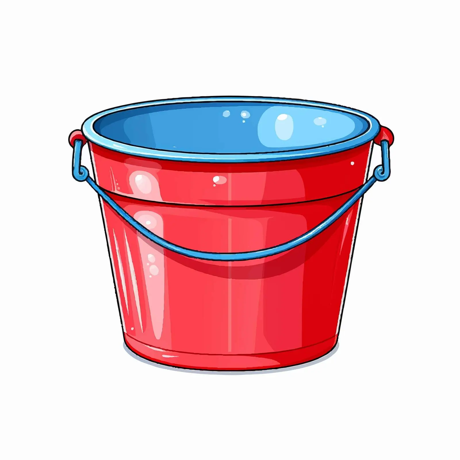 Isolated Bucket Vector Illustration on White Background — free download from Dotvec