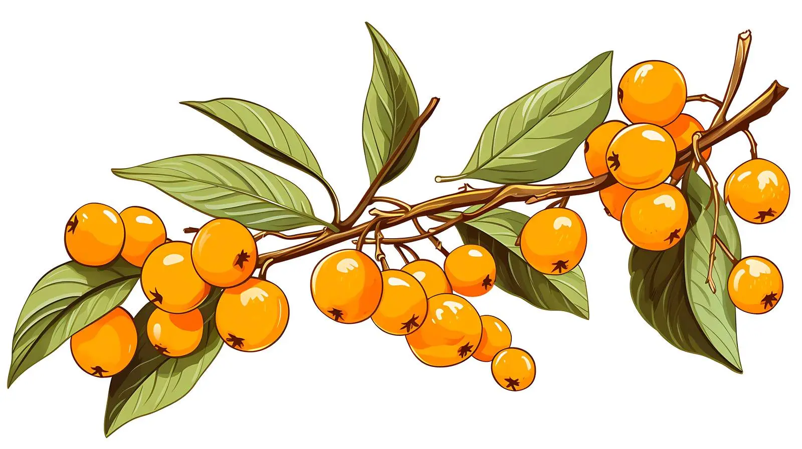 Buckthorn Branch with Berries — free download from Dotvec