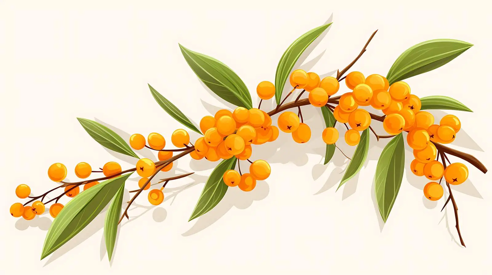 Buckthorn Branch with Berries — free download from Dotvec