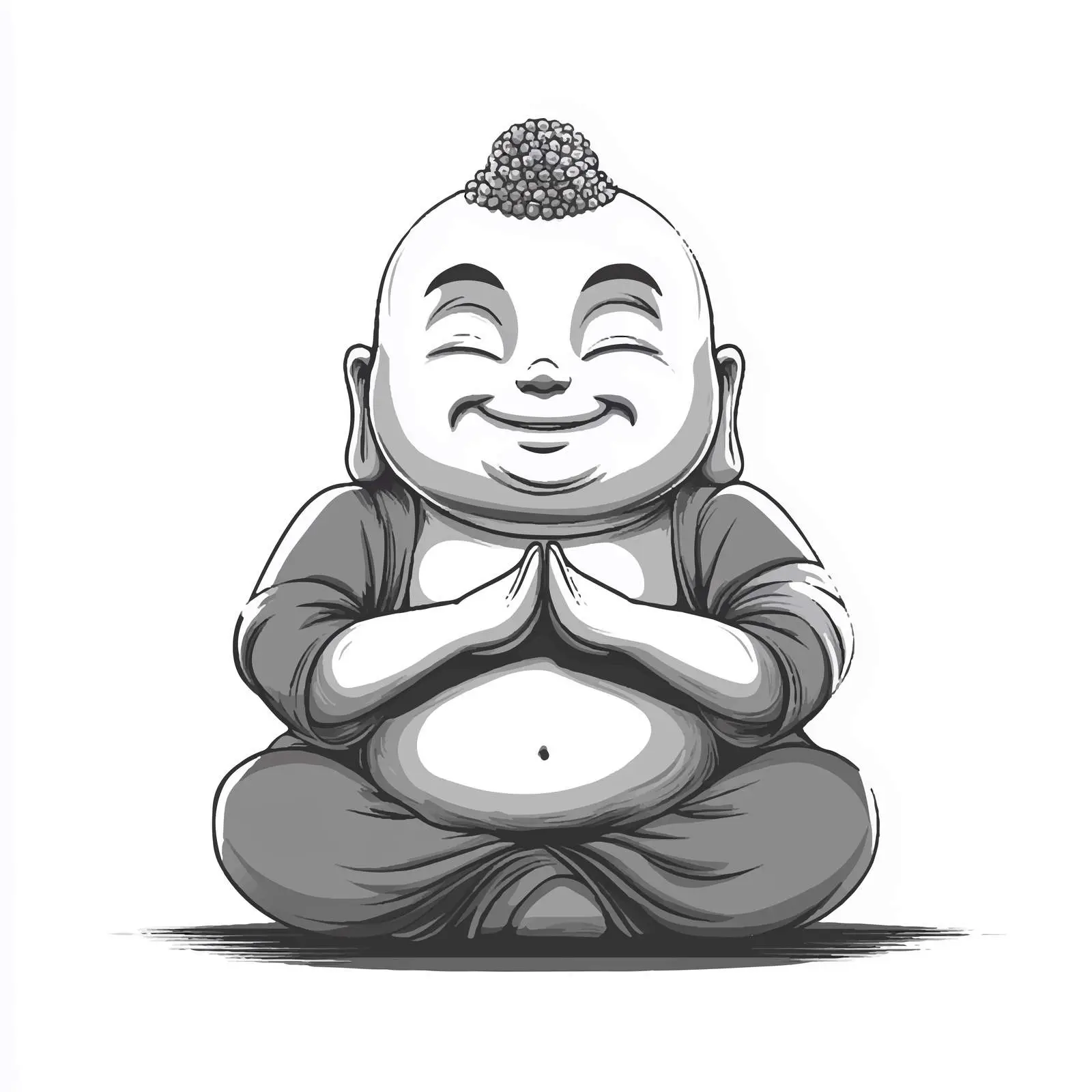 Buddha Cartoon Vector Illustration — free download from Dotvec
