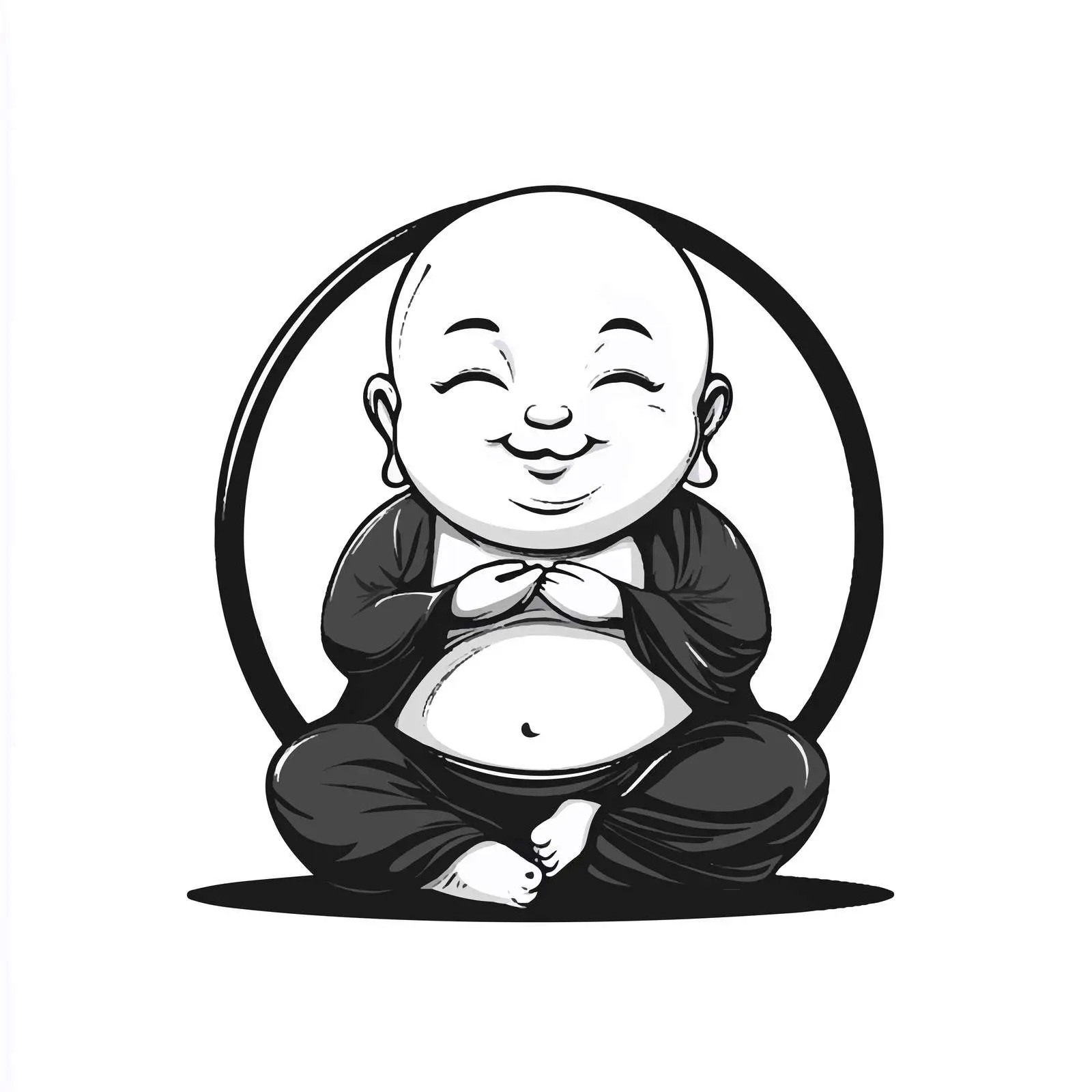 Buddha Cartoon Vector Illustration — free download from Dotvec