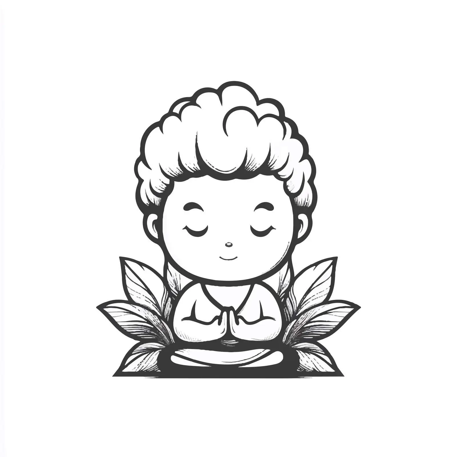 Buddha Cartoon Vector Illustration — free download from Dotvec