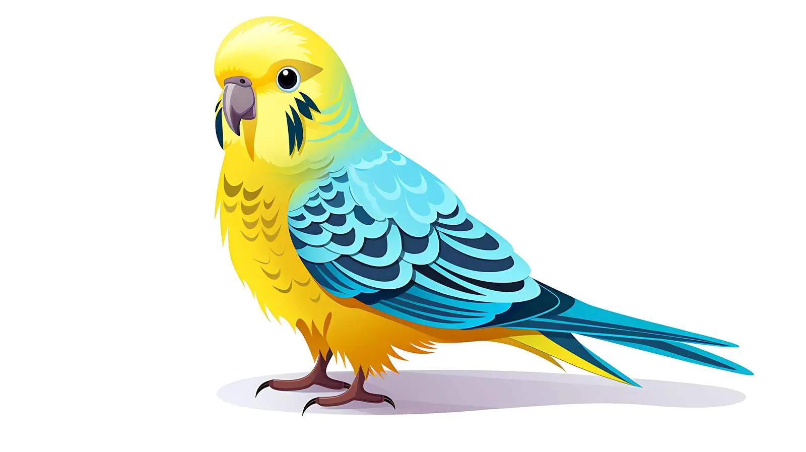 Colorful Budgerigar Parrot Cartoon Illustration — free download from Dotvec