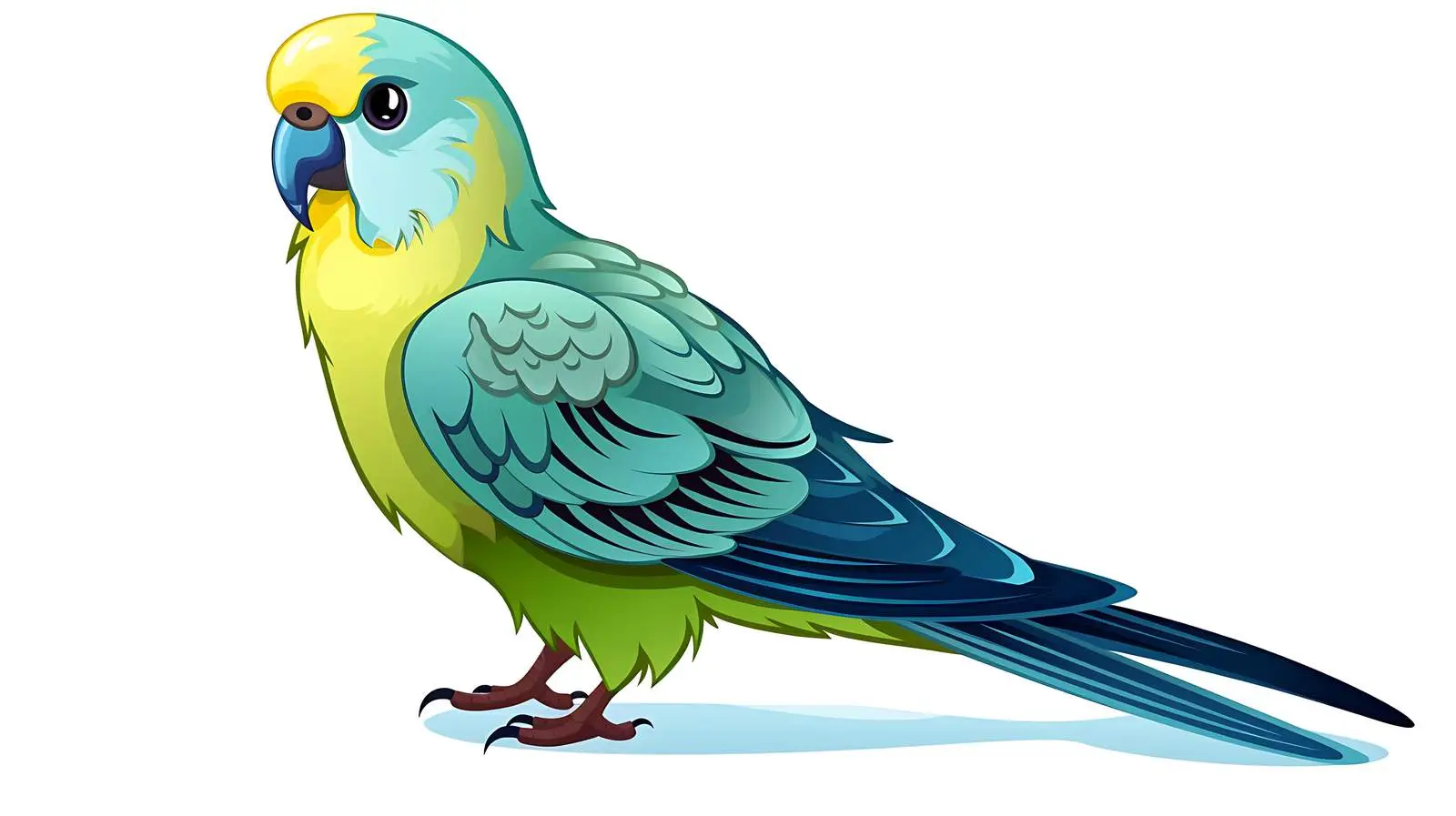 Colorful Budgerigar Parrot Cartoon Illustration — free download from Dotvec