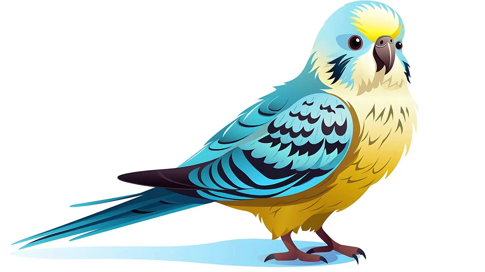 Cheerful Budgerigar Parrot Cartoon Vector Illustration — free download from Dotvec
