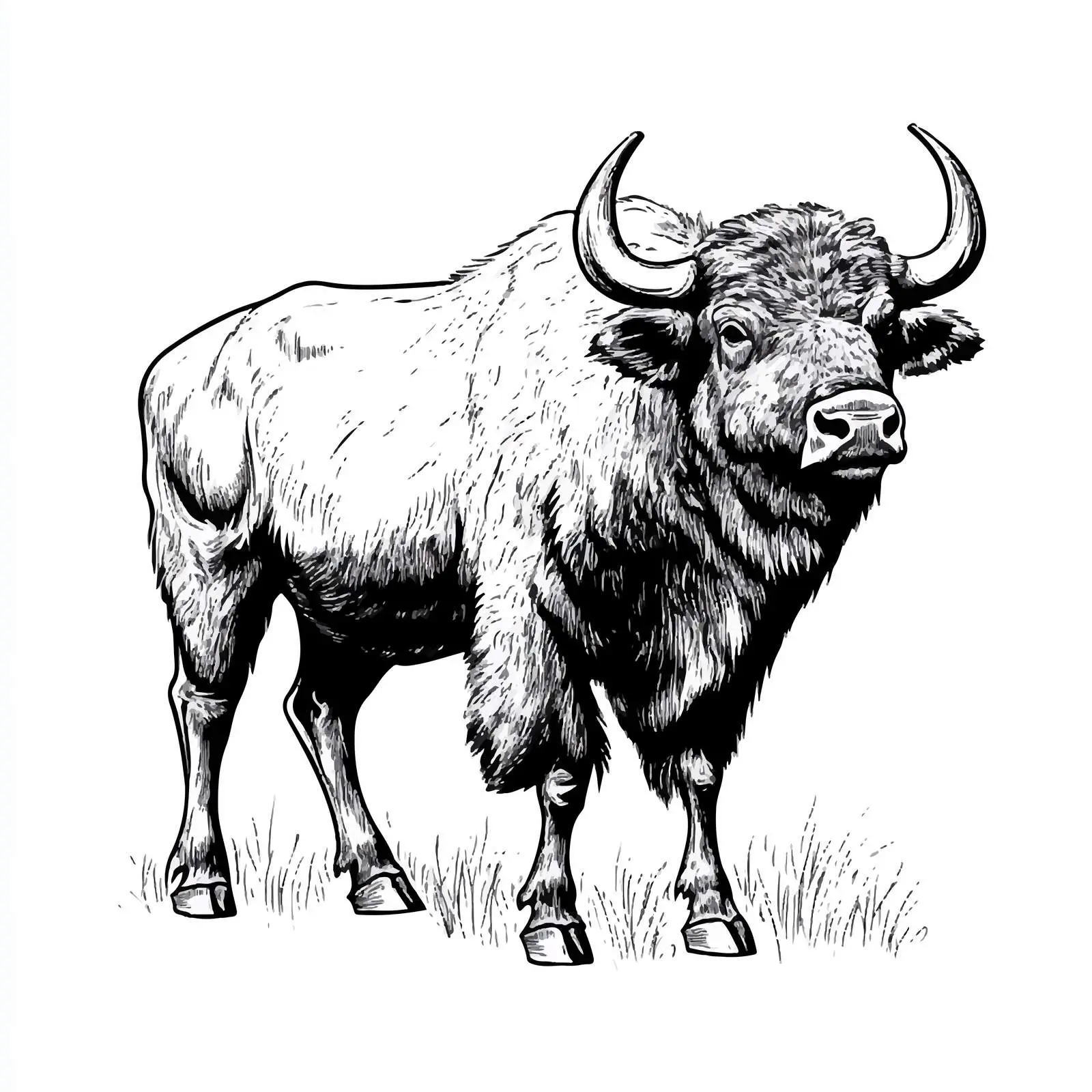 Buffalo Cartoon Vector Illustration — free download from Dotvec
