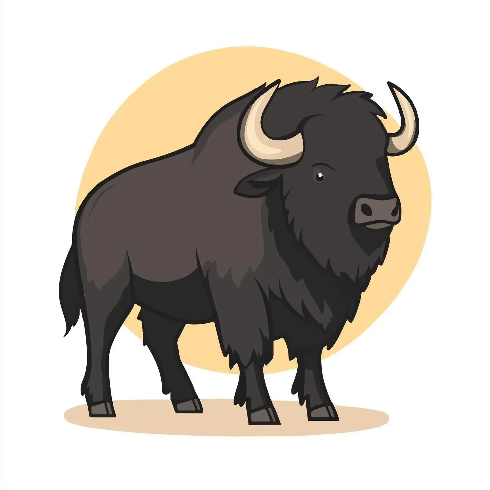 Hand-Drawn Buffalo Vector Illustration — free download from Dotvec