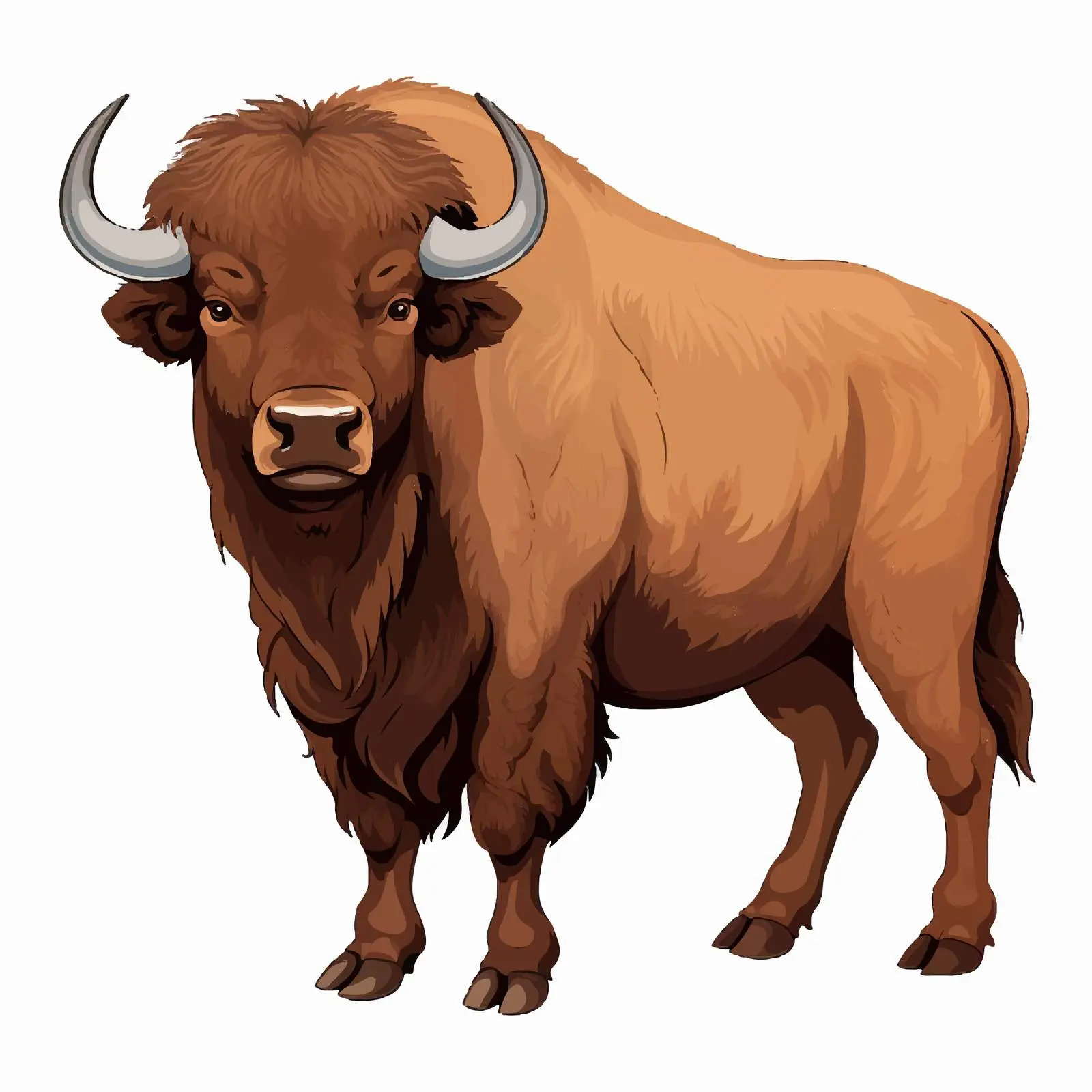 Buffalo Vector Illustration on White Background — free download from Dotvec