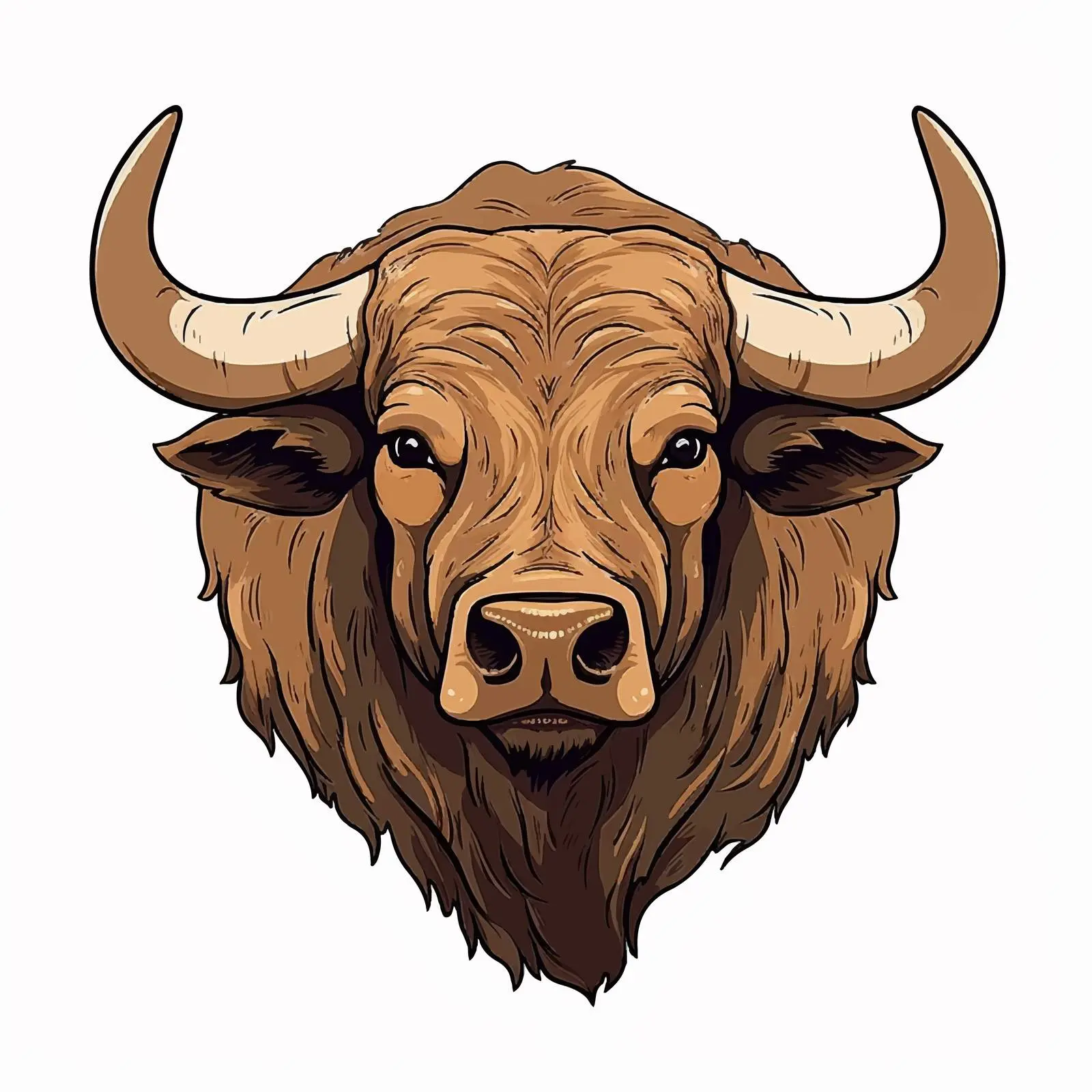 Isolated Buffalo Vector Illustration on White Background — free download from Dotvec