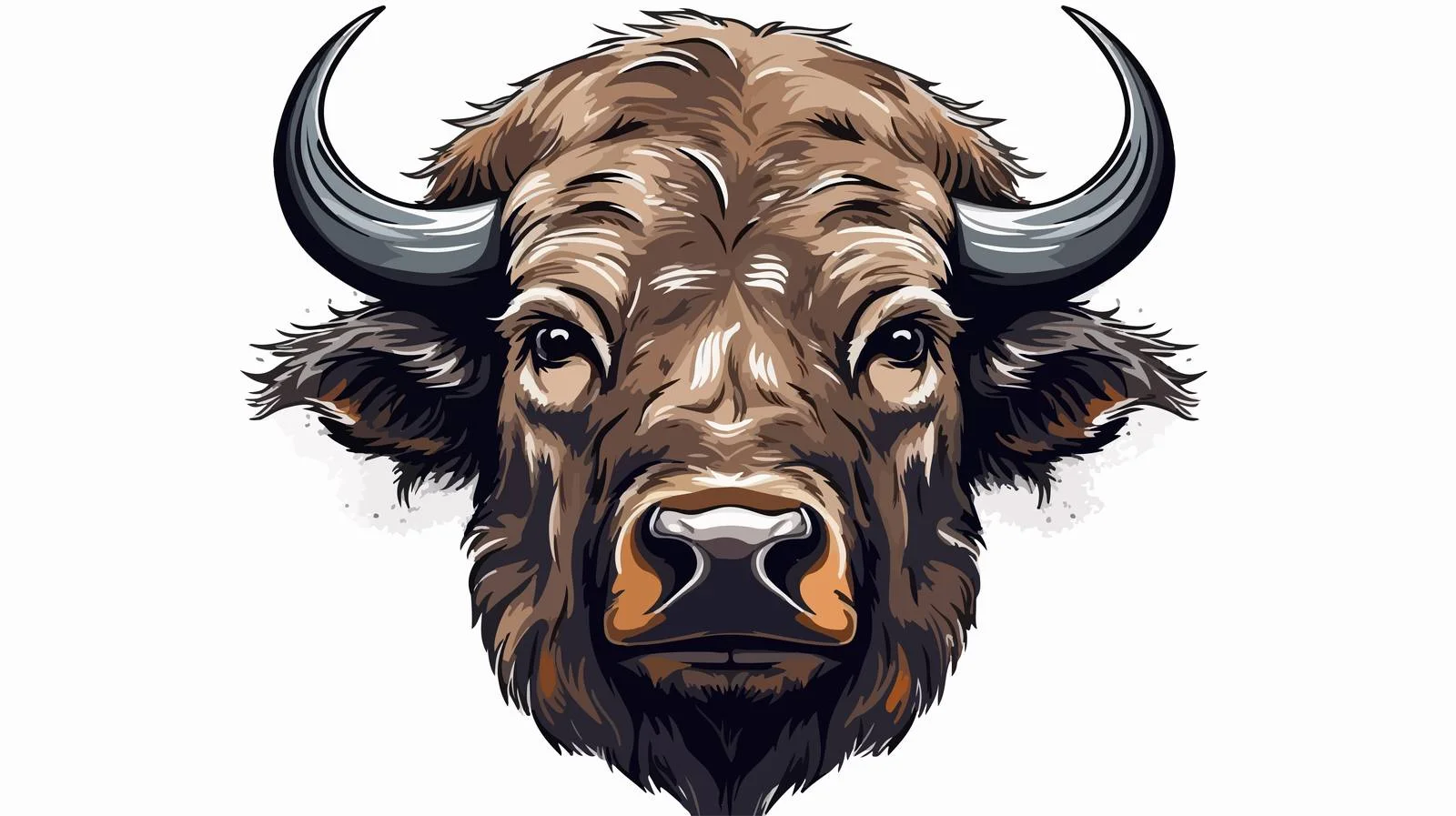 Hand-Drawn Buffalo Portrait Logo Sketch Vector — free download from Dotvec