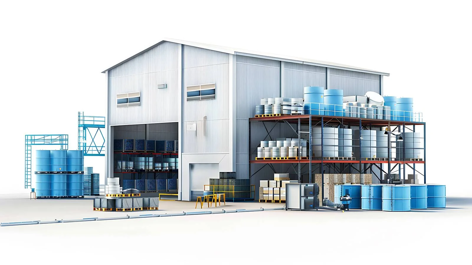 Industrial Buffer Storage on White Background — free download from Dotvec