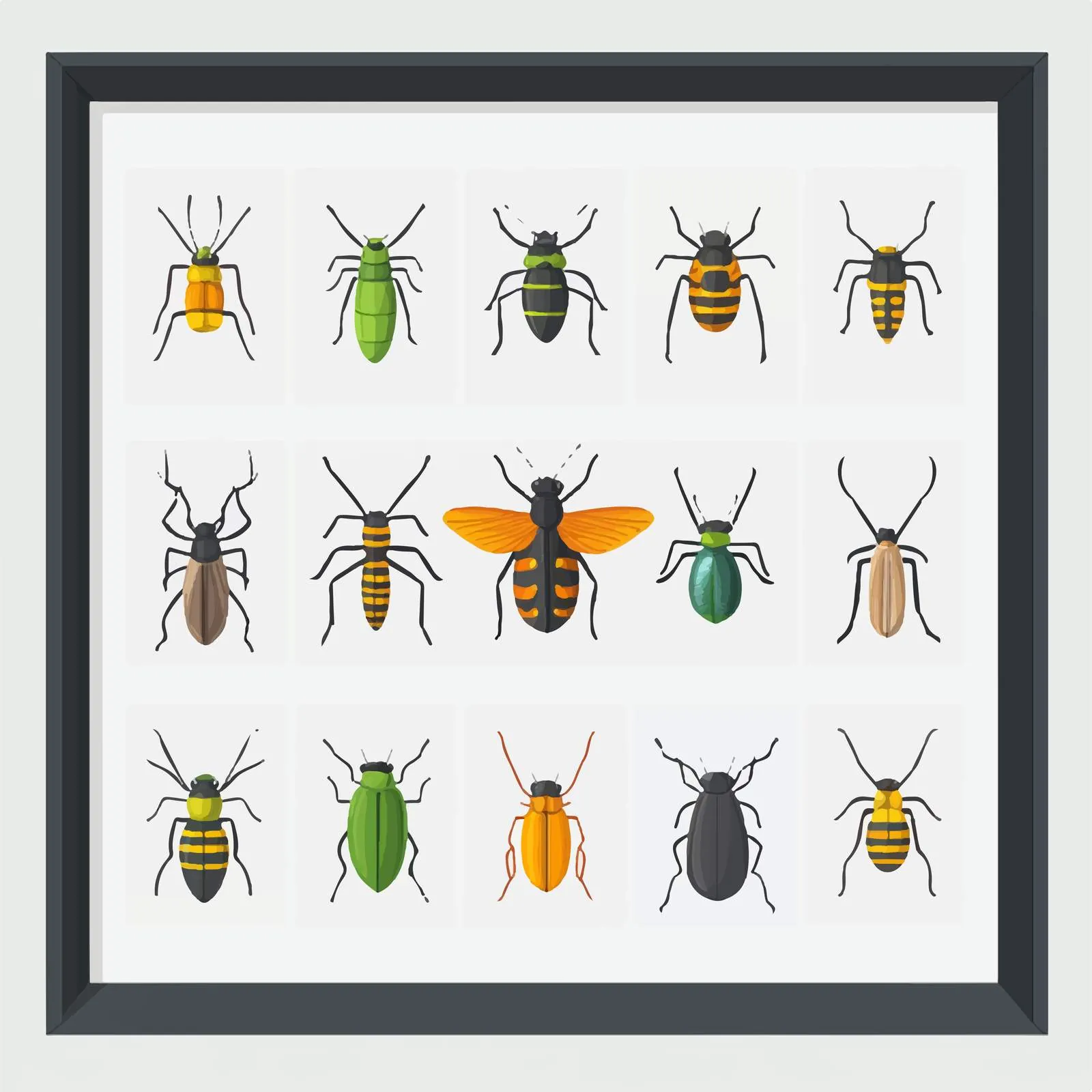 Flat Vector Insect Icon Set Collection — free download from Dotvec