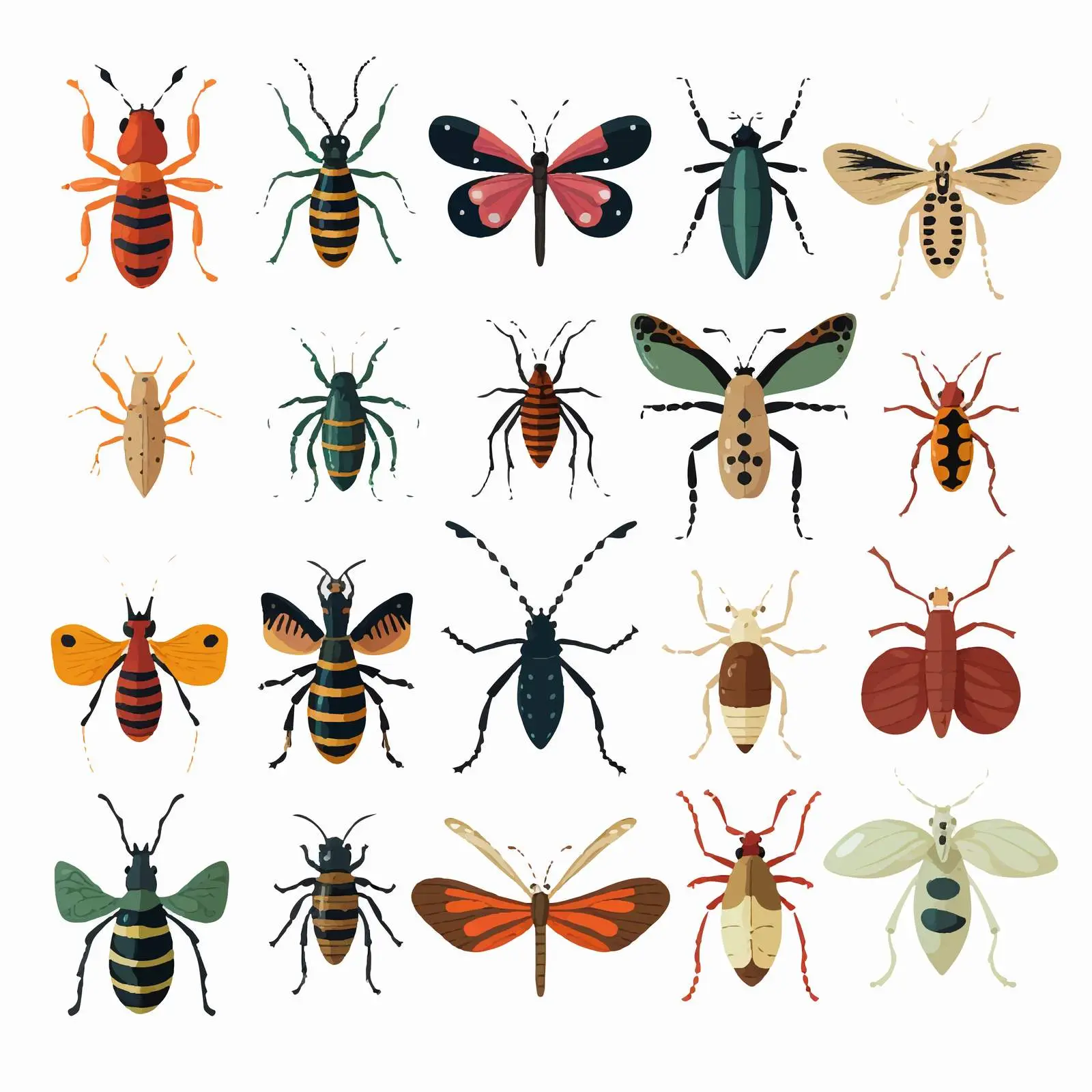 Colorado Sabertooth Longhorn Insect Vector Illustration — free download from Dotvec
