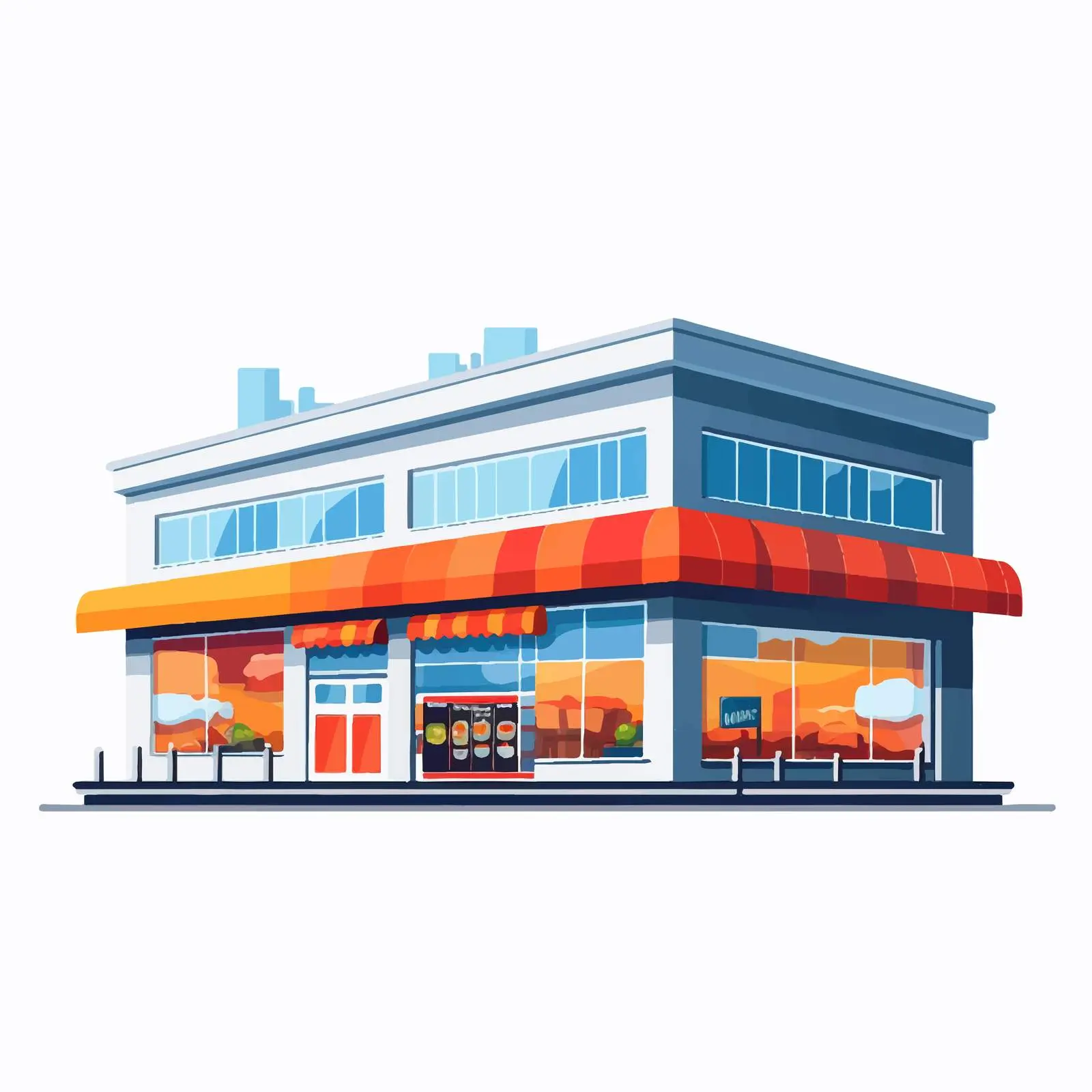 Supermarket Building Vector Illustration – free urban market image from Dotvec