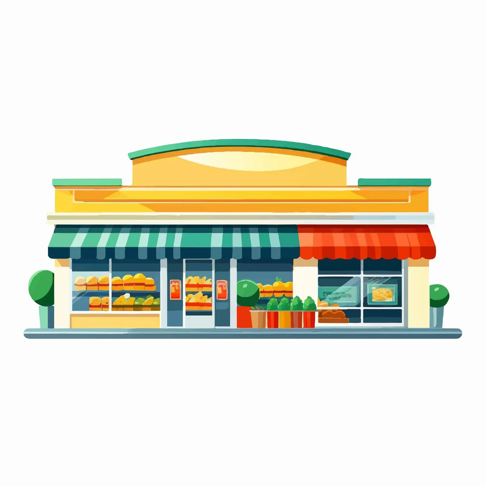 Supermarket Grocery Store Building Vector Design — free download from Dotvec