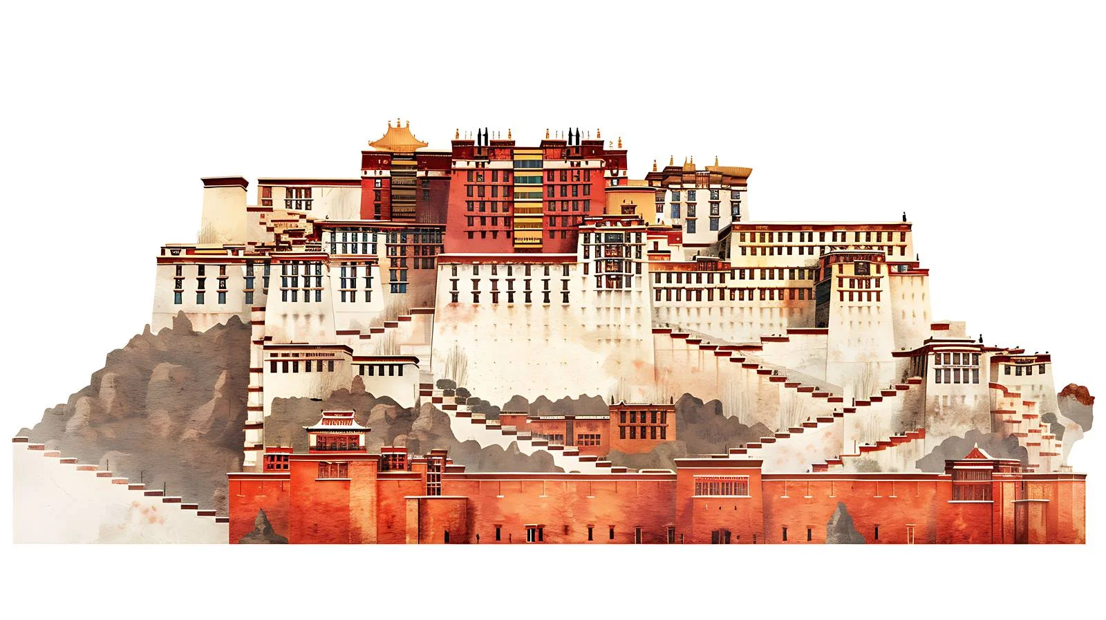 Historic Potala Palace from the 17th Century — free download from Dotvec