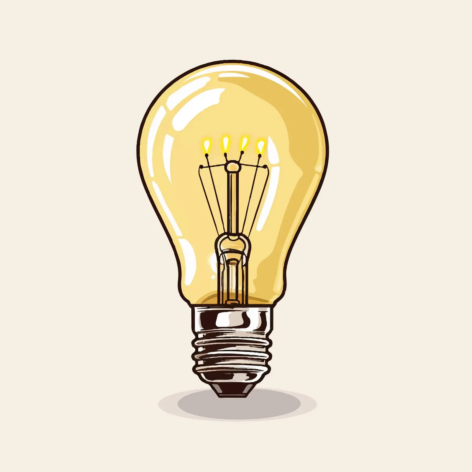 Bulb Lamp Sketch Vector Illustration — free download from Dotvec