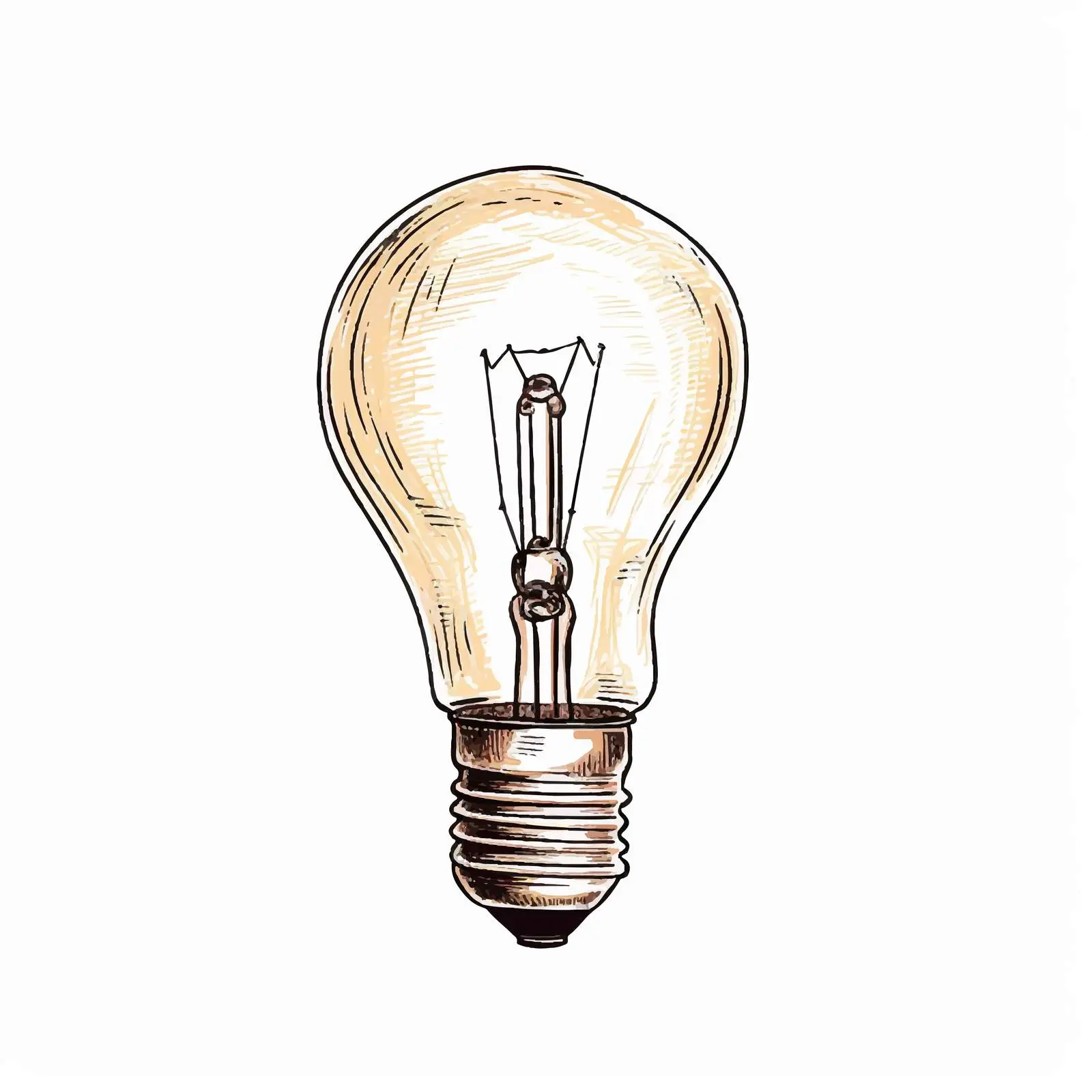 Bulb Lamp Vector Illustration on White Background — free download from Dotvec