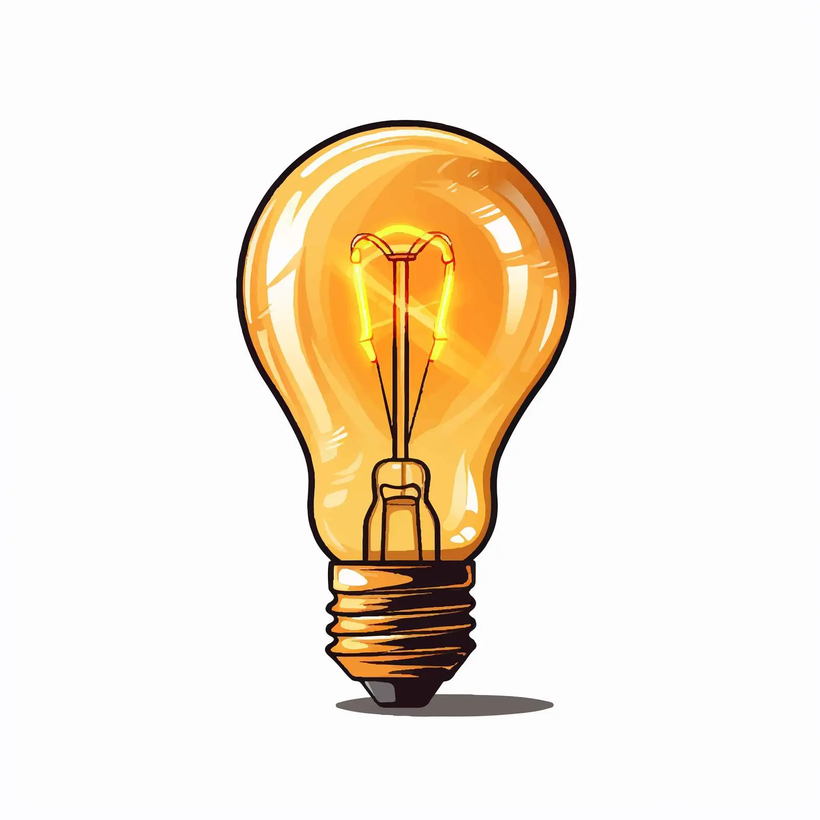 Cartoon Bulb Light Idea Vector Illustration — free download from Dotvec