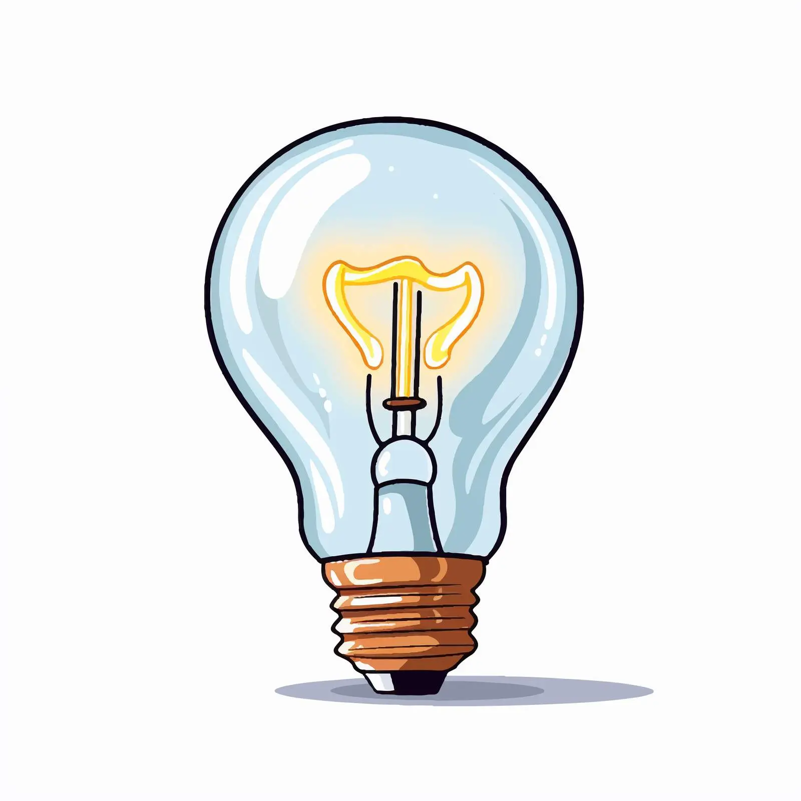 Creative Cartoon Light Bulb Idea Illustration — free download from Dotvec