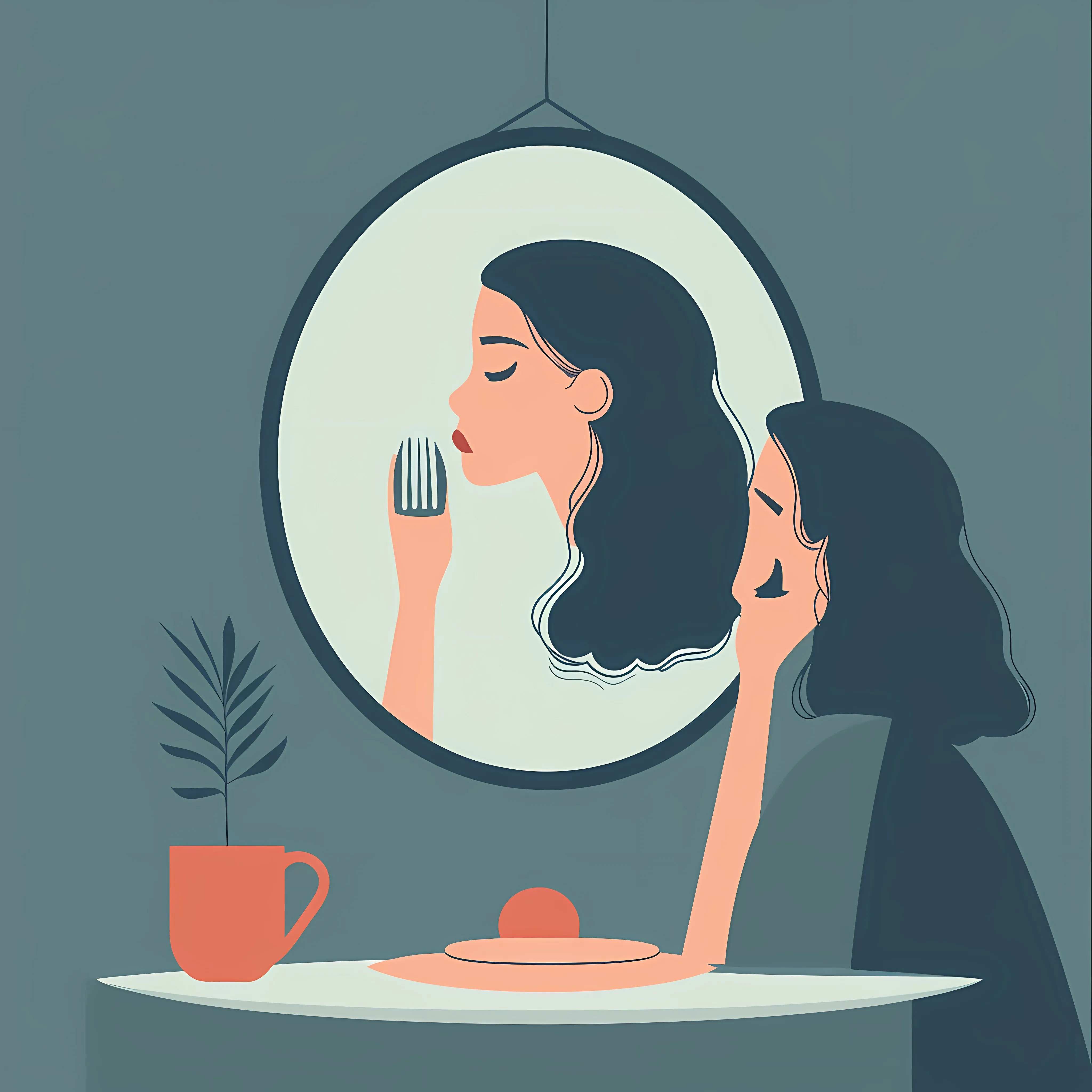 Bulimia and Eating Disorders Vector Illustration — free download from Dotvec
