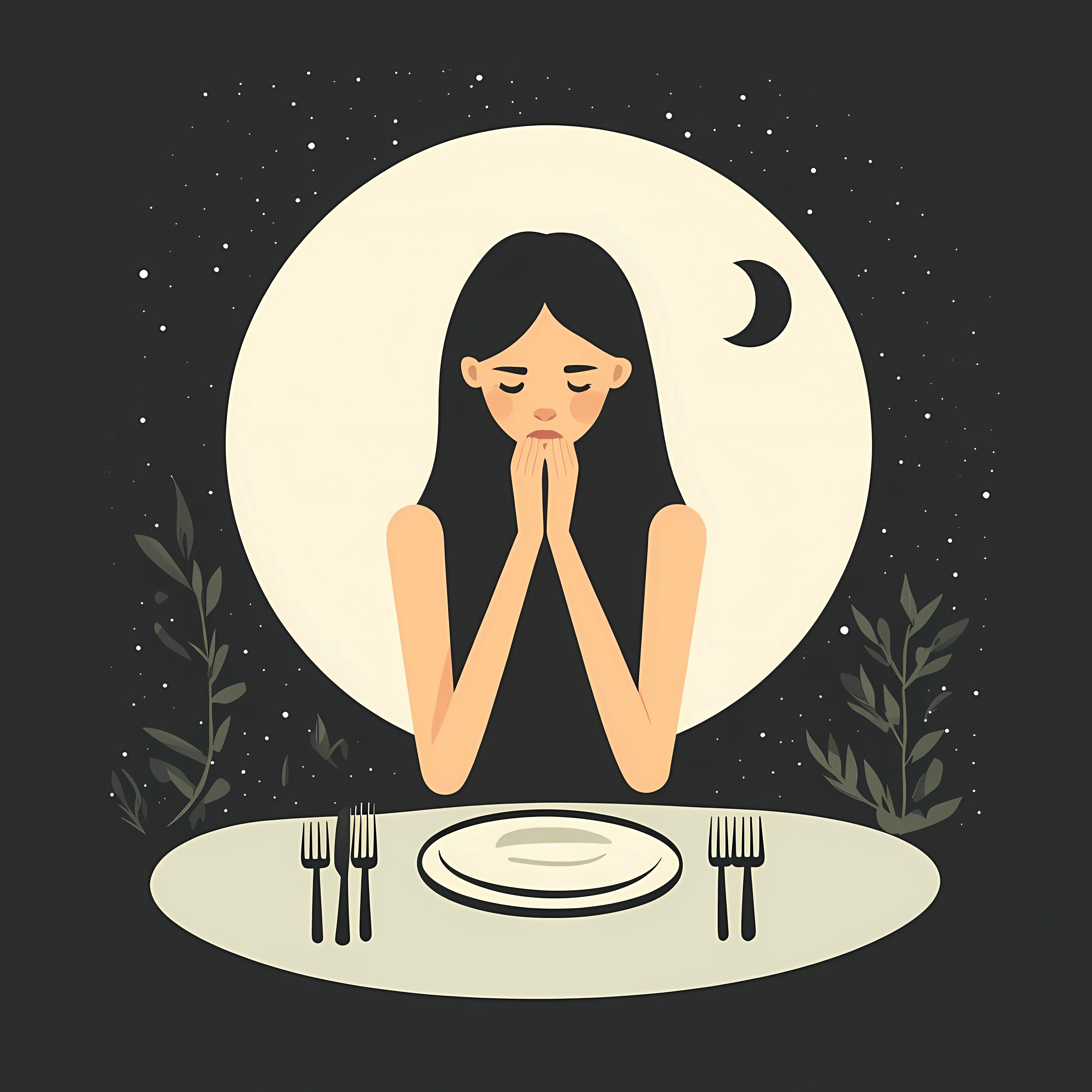 Bulimia Eating Disorders Vector Illustration — free download from Dotvec
