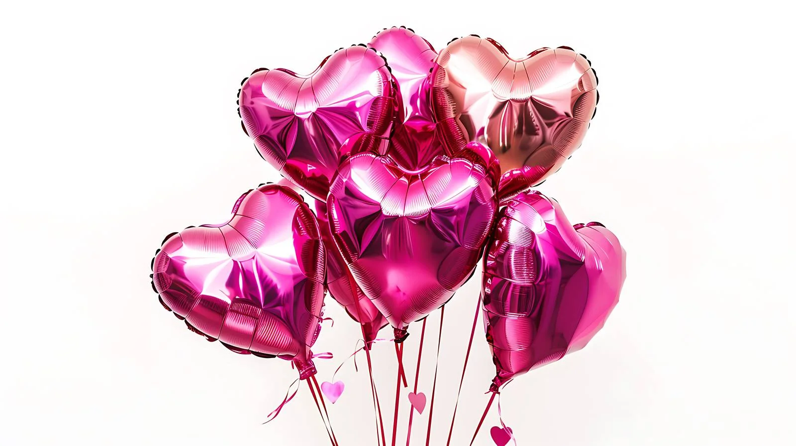 Pink Heart Shaped Foil Balloons Display — free download from Dotvec