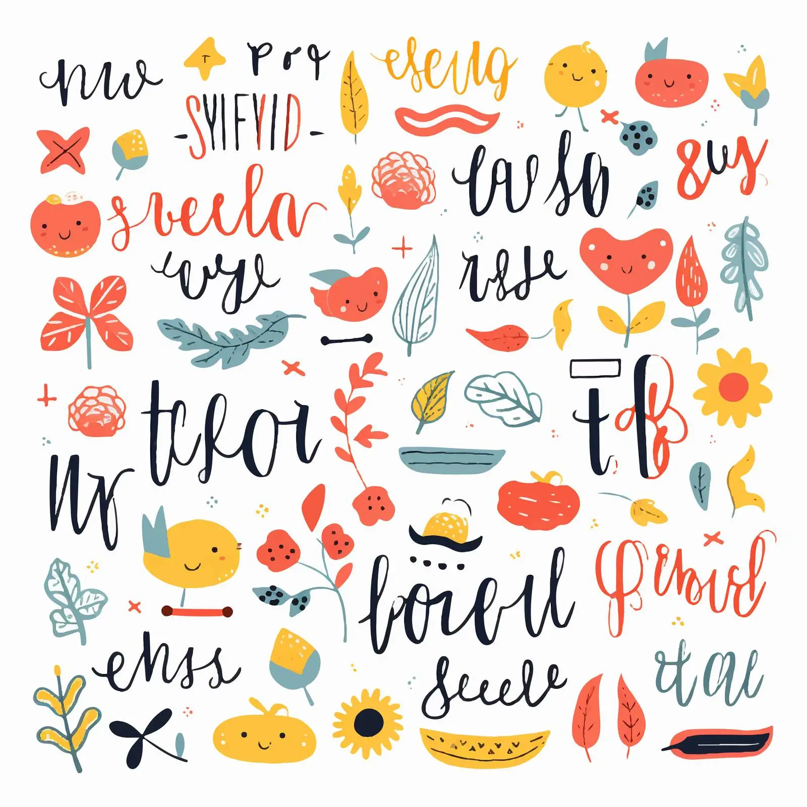 Childish Lettering with Elegant Calligraphy Vectors — free download from Dotvec