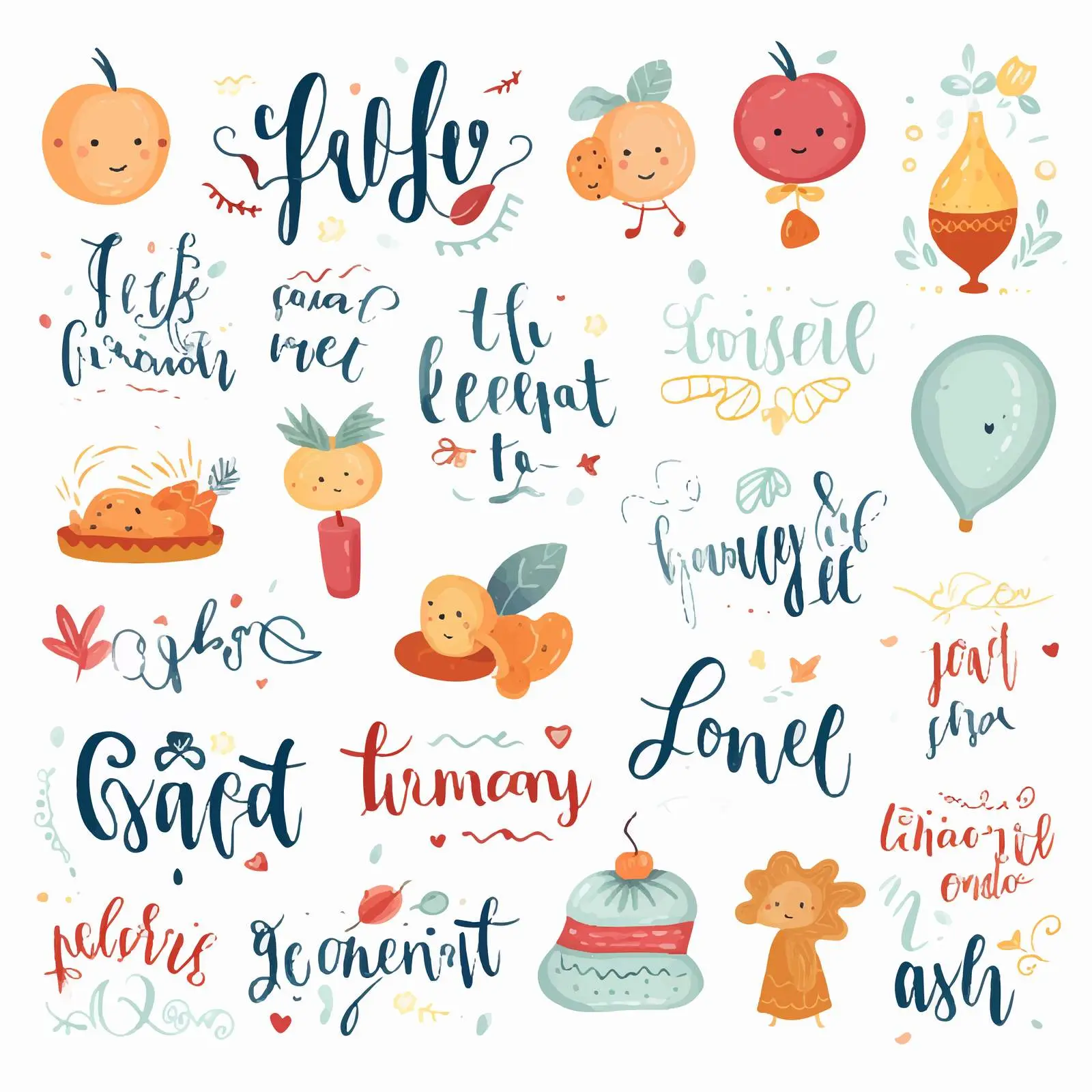 Elegant Handwritten Childish Lettering Vector Design — free download from Dotvec