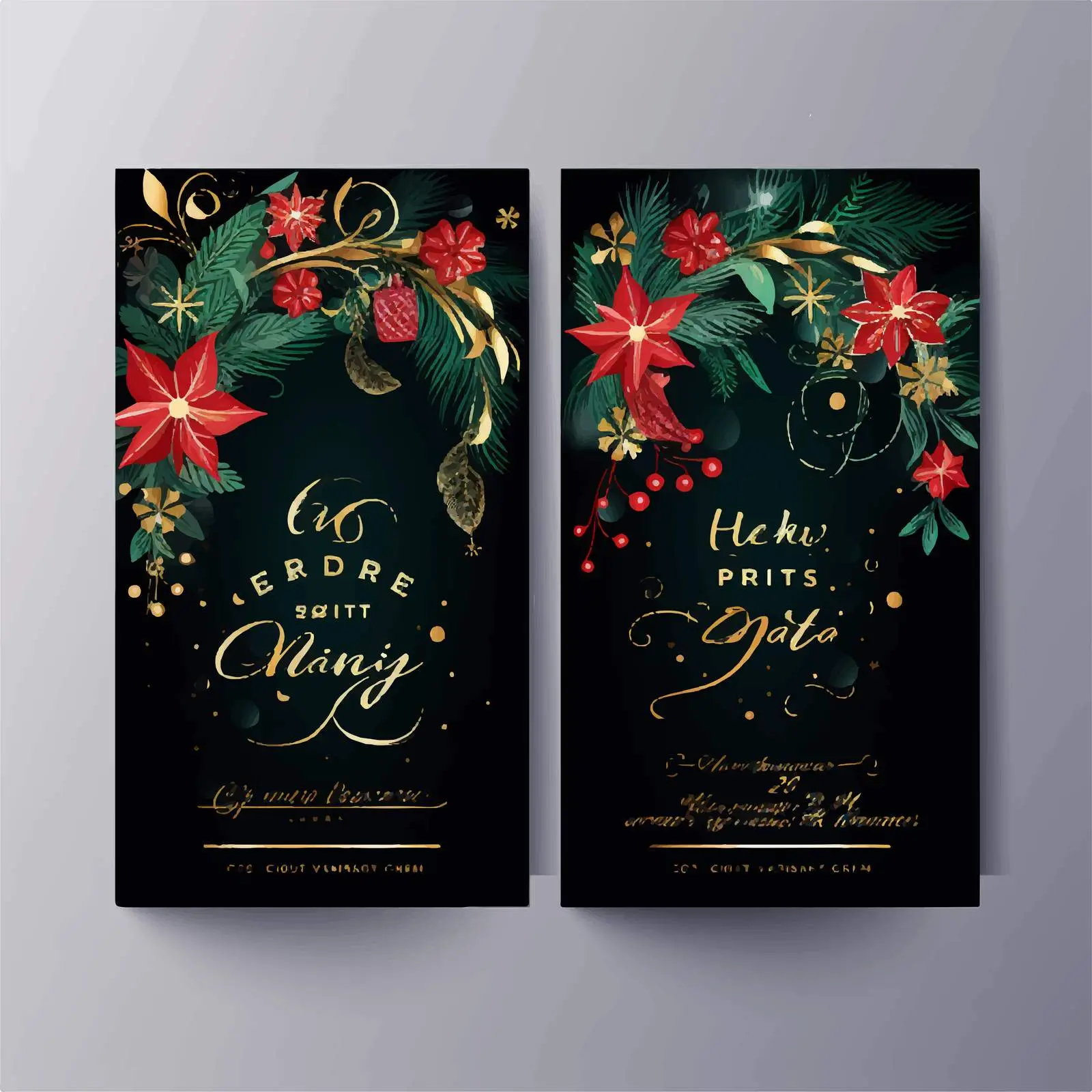 Christmas Eve Party Invitation Bundle Design — free download from Dotvec