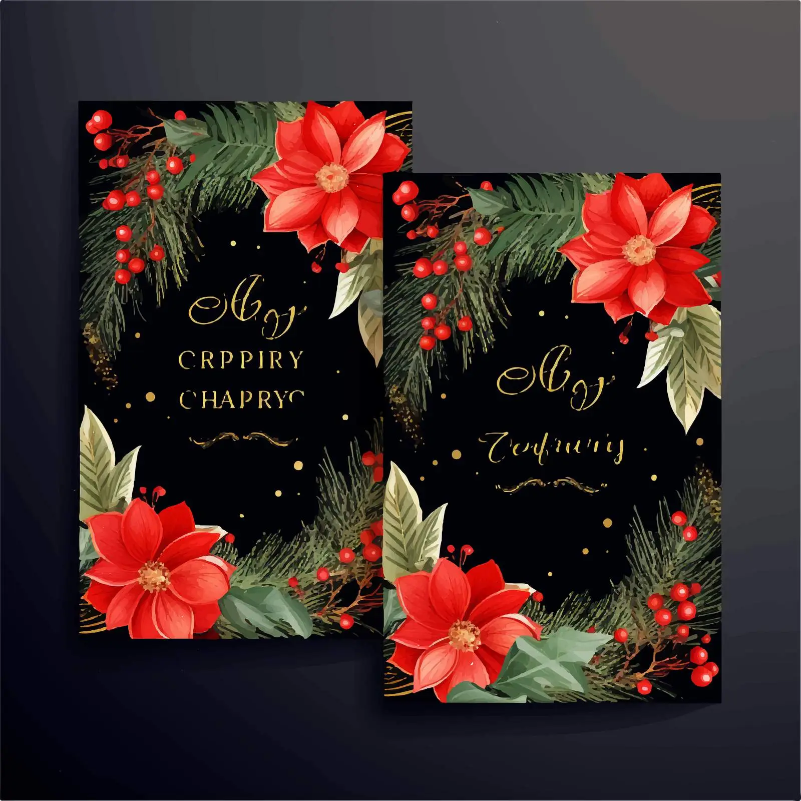 Christmas Eve Party Invitation Bundle — free download from Dotvec
