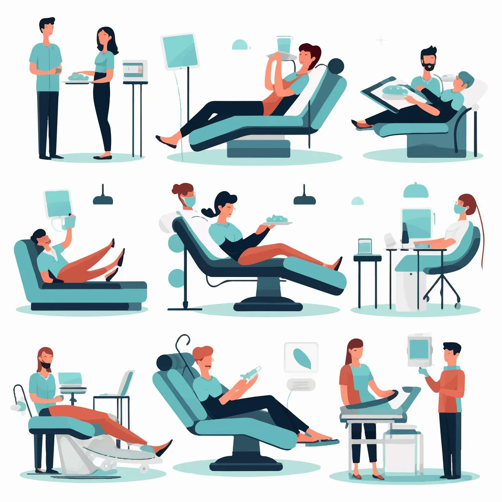 Dentists Examining Patients in Clinical Setting – free health examination image from Dotvec