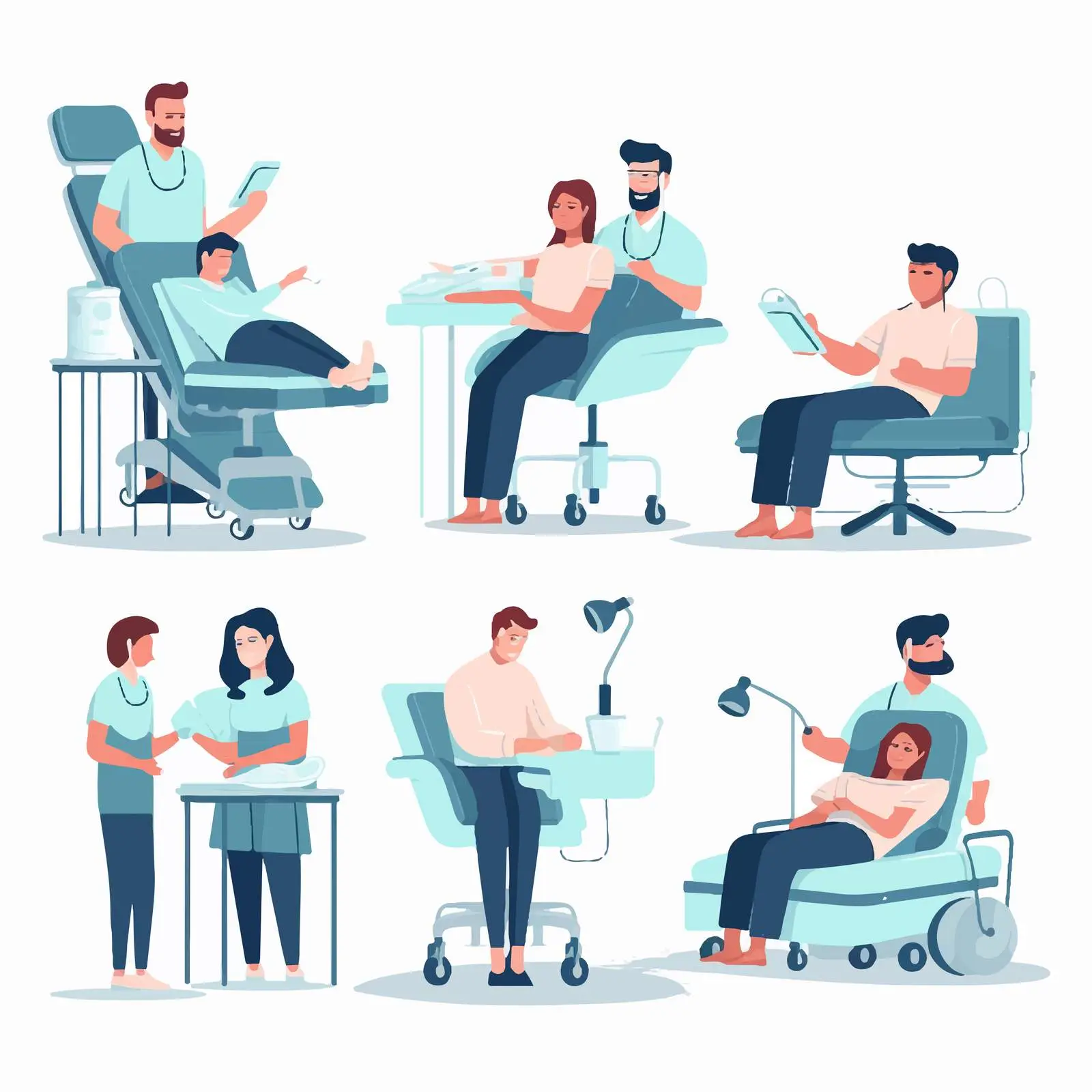 Dentists Examining Patients in a Clinical Setting — free download from Dotvec