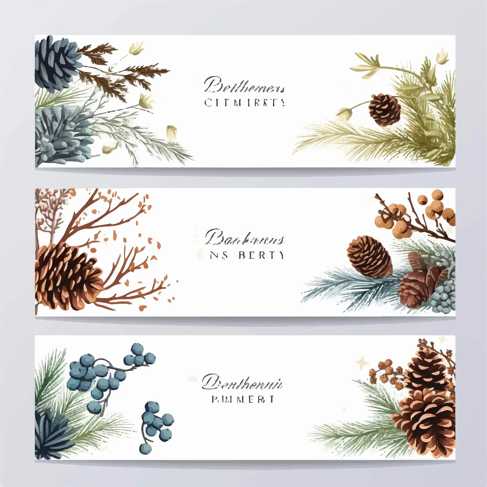 Horizontal Botanical Backgrounds with Coniferous Trees – free coniferous image from Dotvec