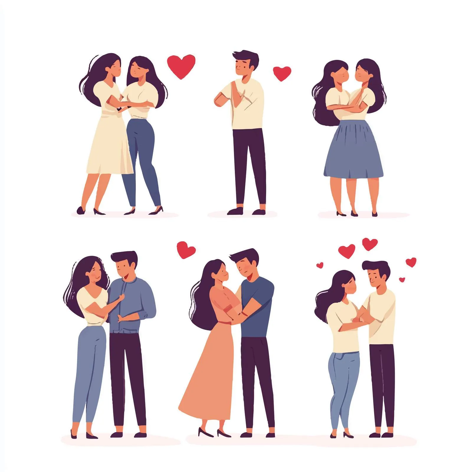 Couples in Conflict Vector Illustration – free disagreement image from Dotvec