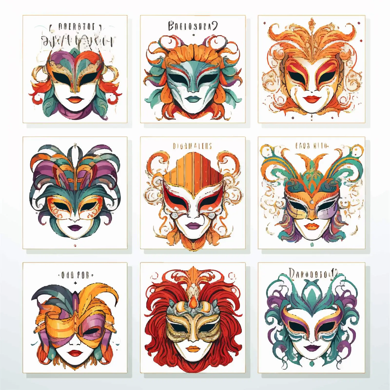 Square Card and Invitation Template Bundle — free download from Dotvec