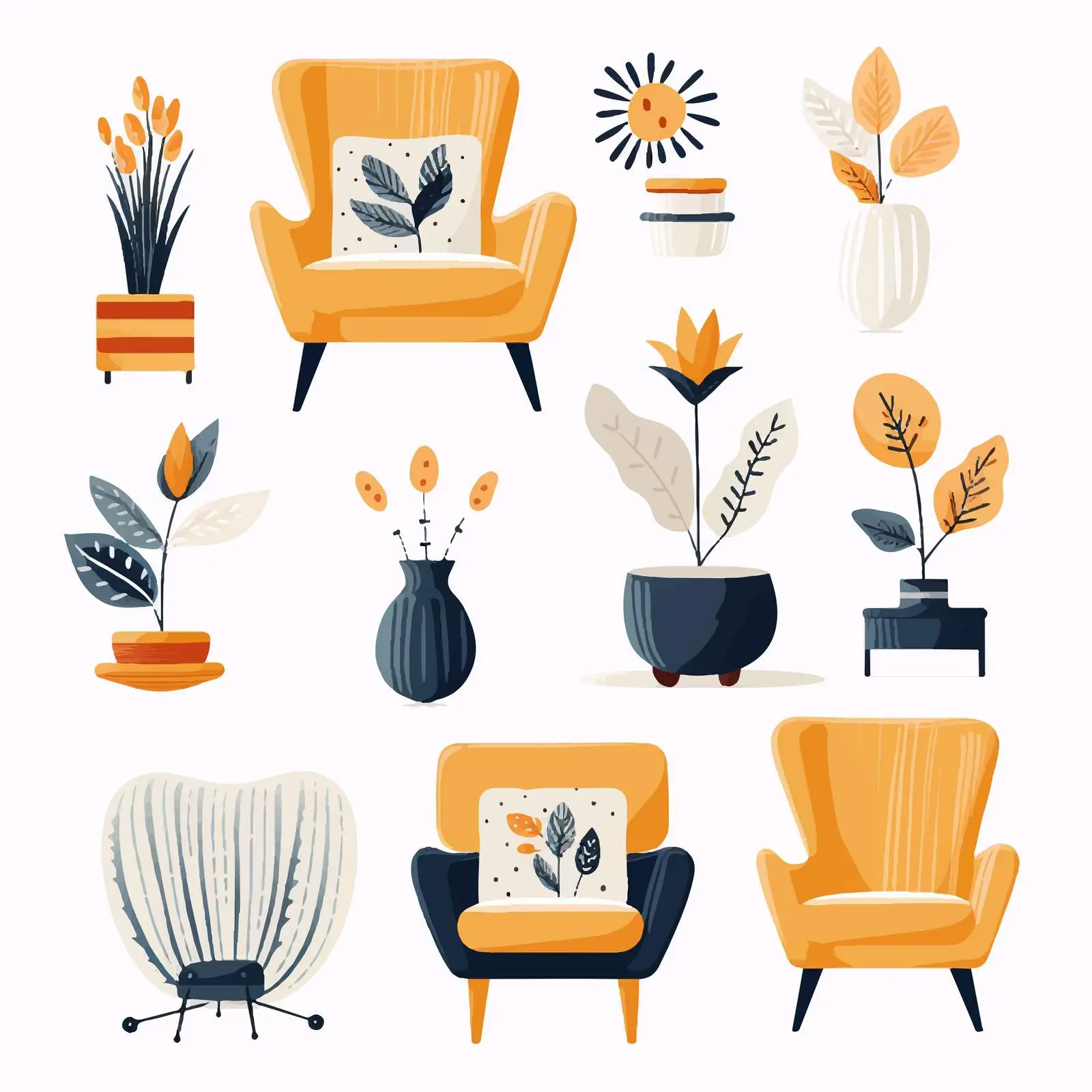 Stylish and Comfy Modern Furniture Collection – free furniture collection image from Dotvec