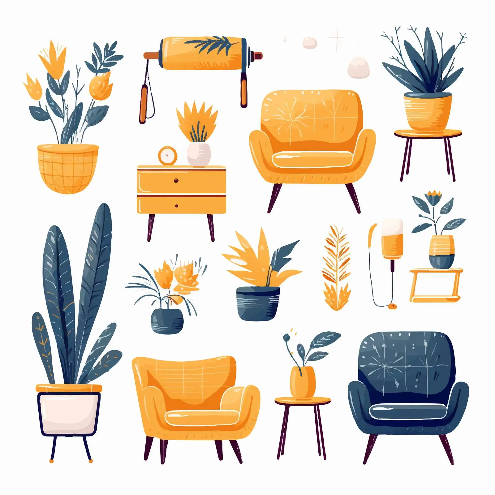 Stylish and Comfy Modern Furniture Collection — free download from Dotvec
